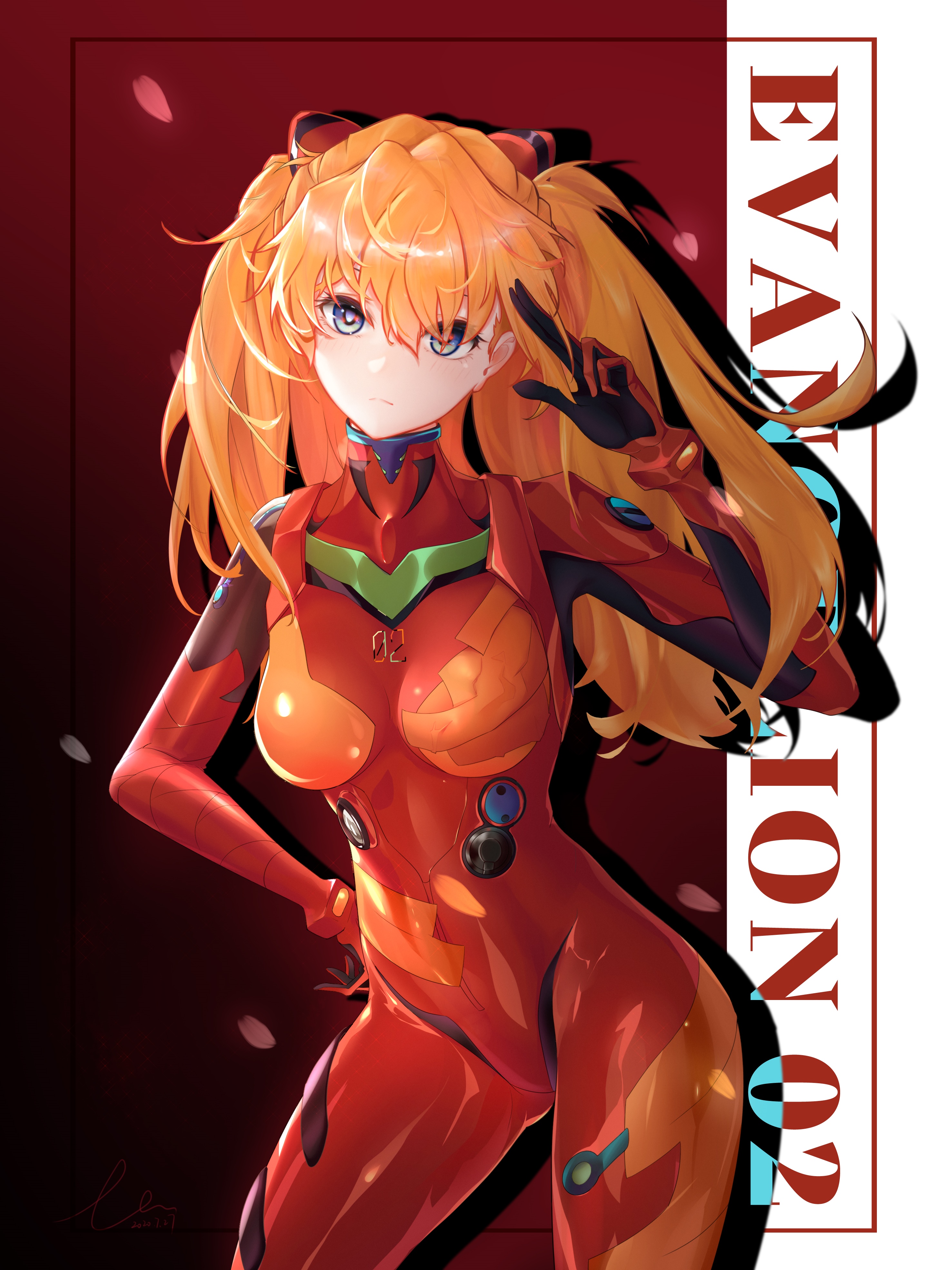 Asuka Langley Soryu in Evangelion Unit-02 HD Phone Wallpaper