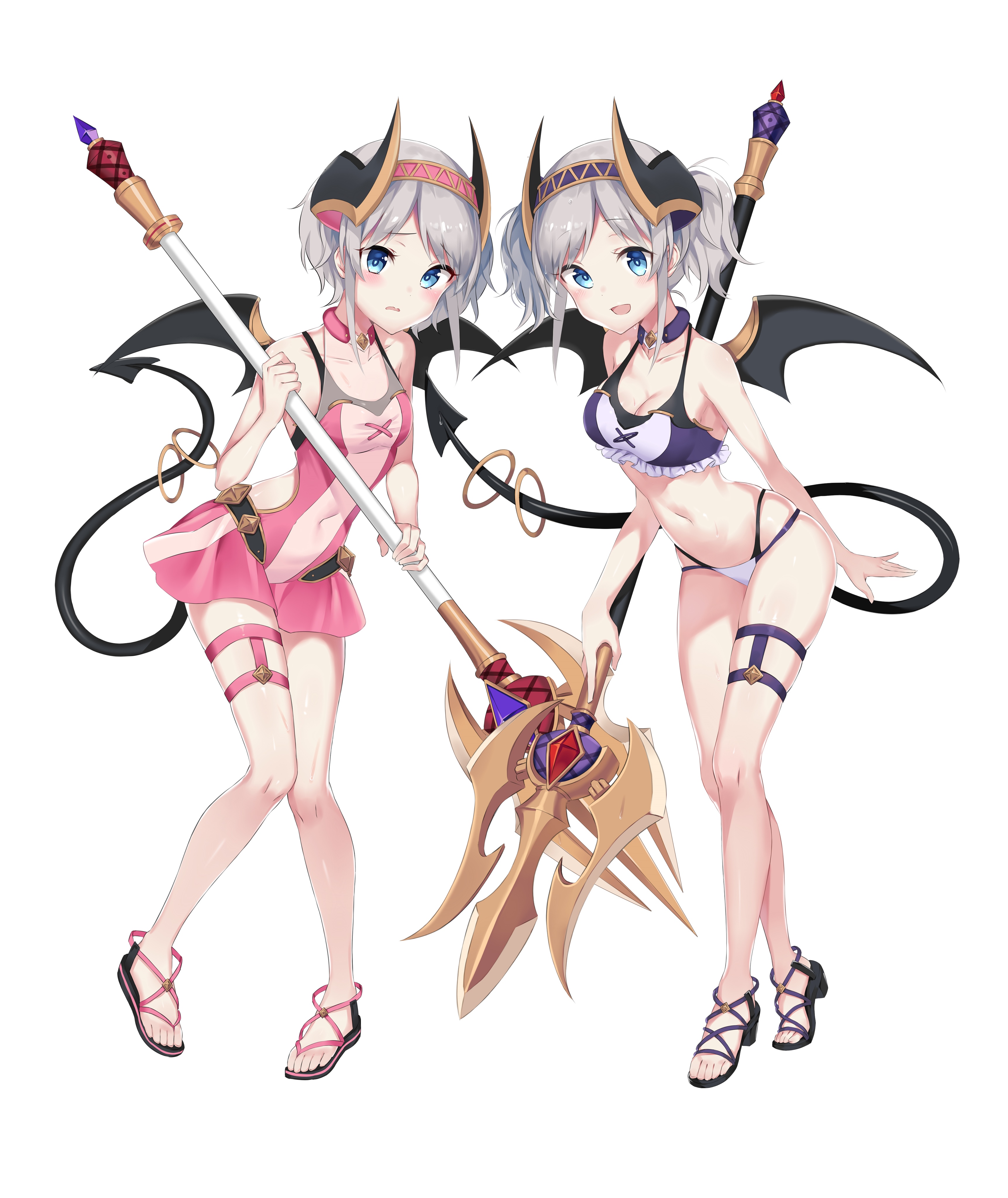 Princess Connect! Re:Dive Akari and Yori fan art HD Phone Wallpaper