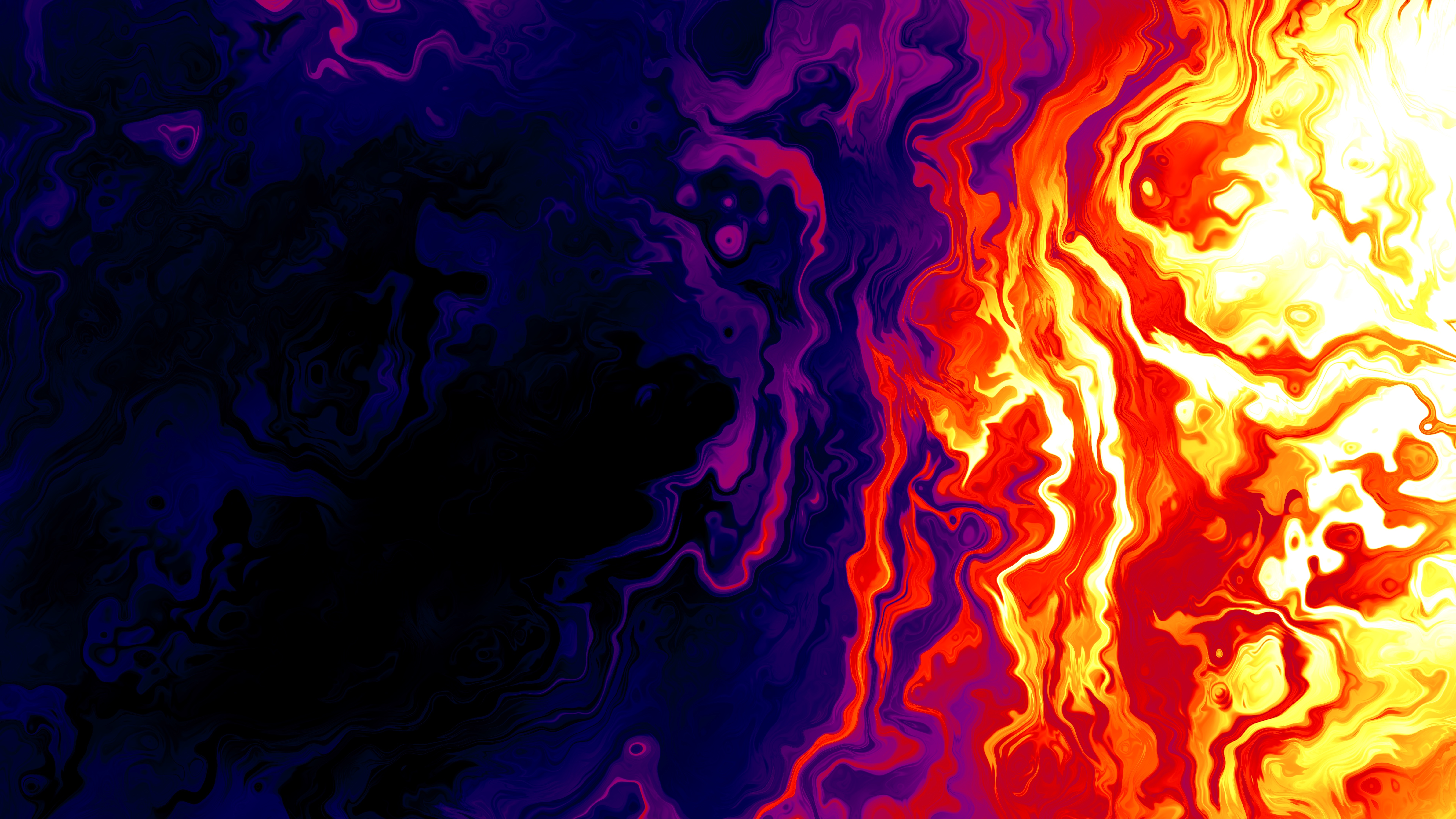 Abstract colorful wavy lines gradient 4K HD Wallpaper