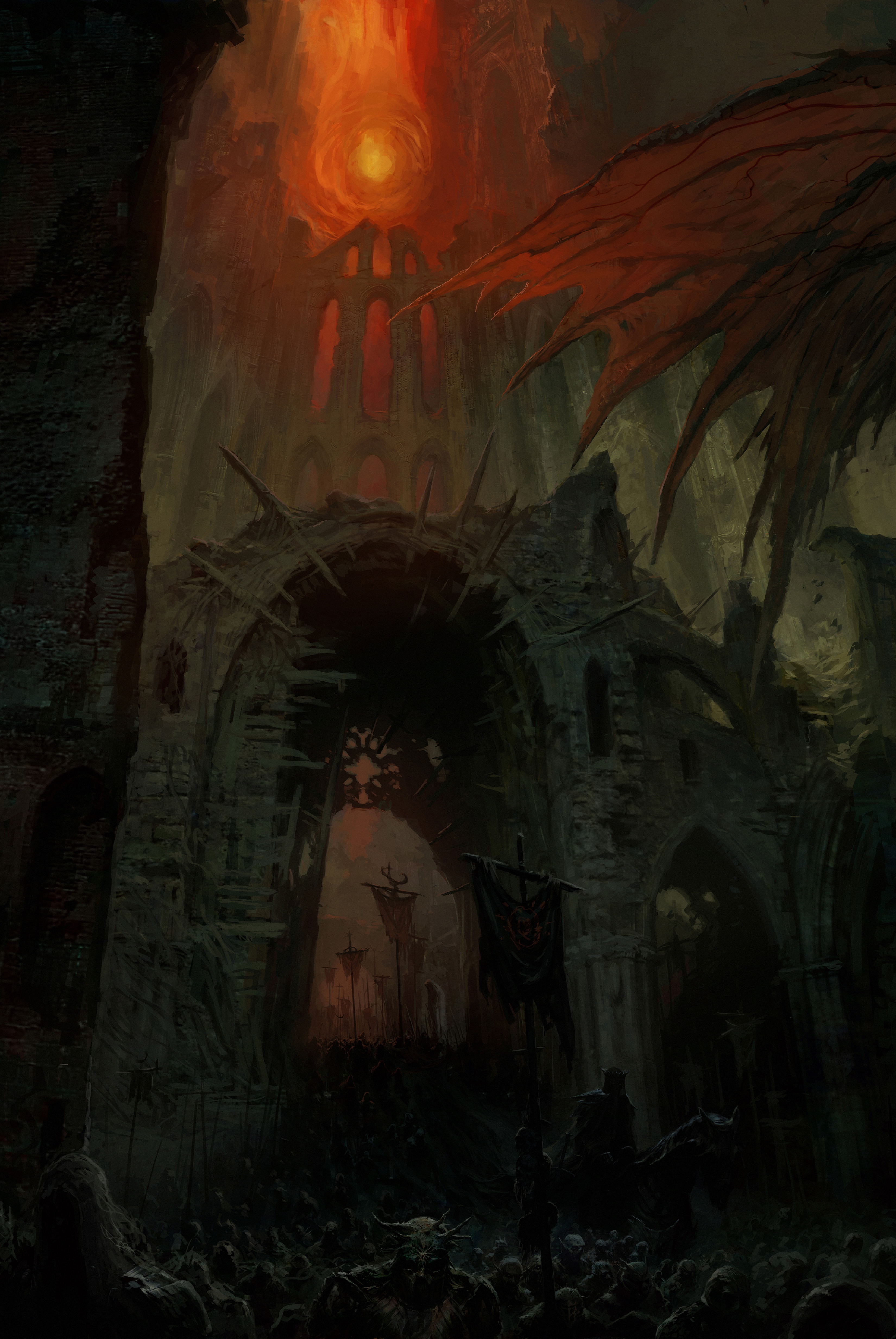 Minas Morgul in The Lord of the Rings HD Phone Wallpaper