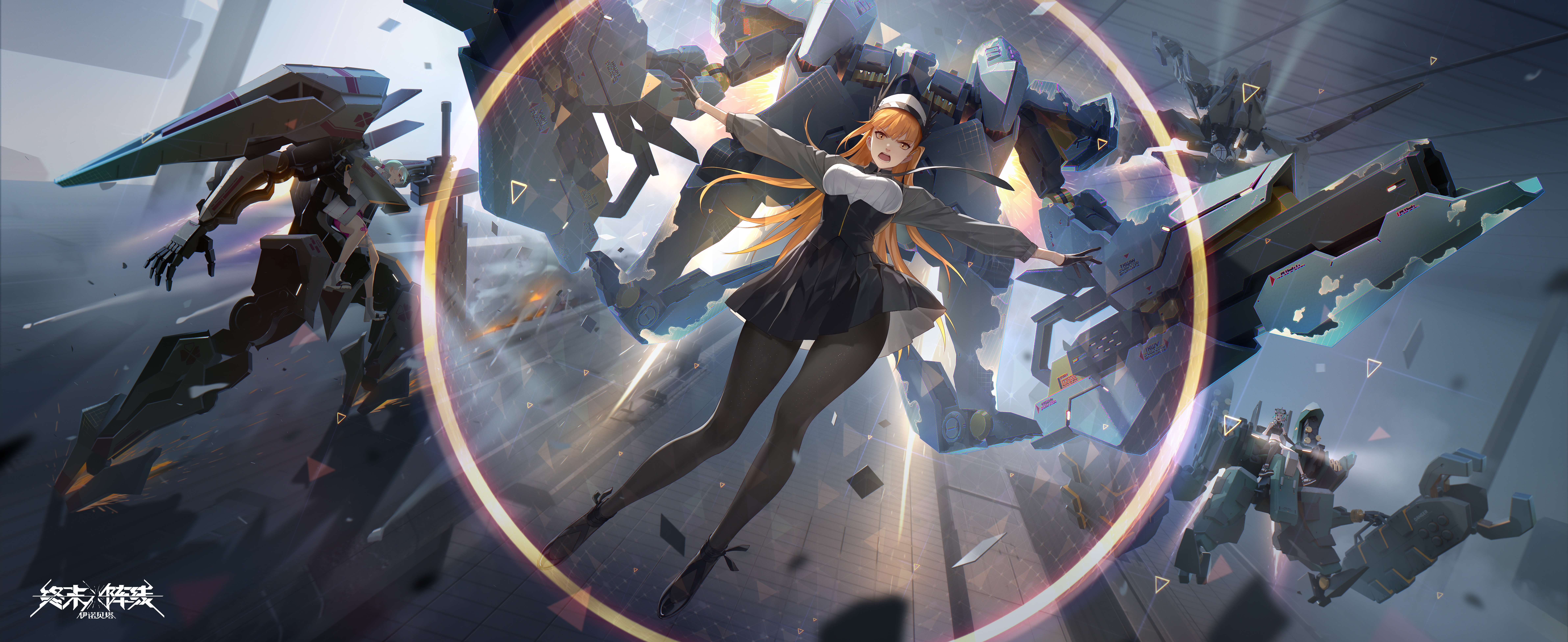 4K Final Front: Enobetta Mechs and Girl Artwork HD Wallpaper