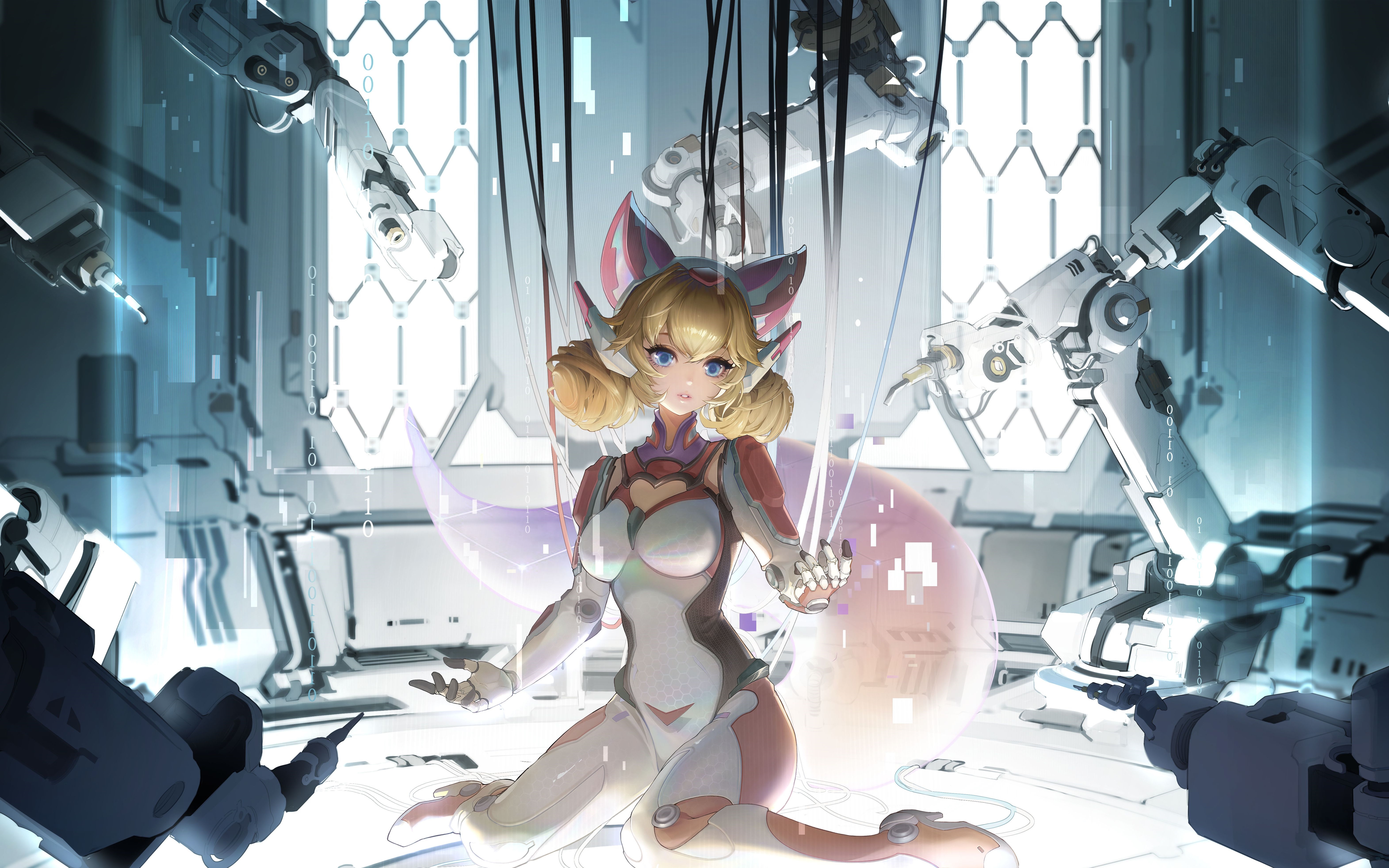 Honor of Kings character in a futuristic laboratory HD Wallpaper