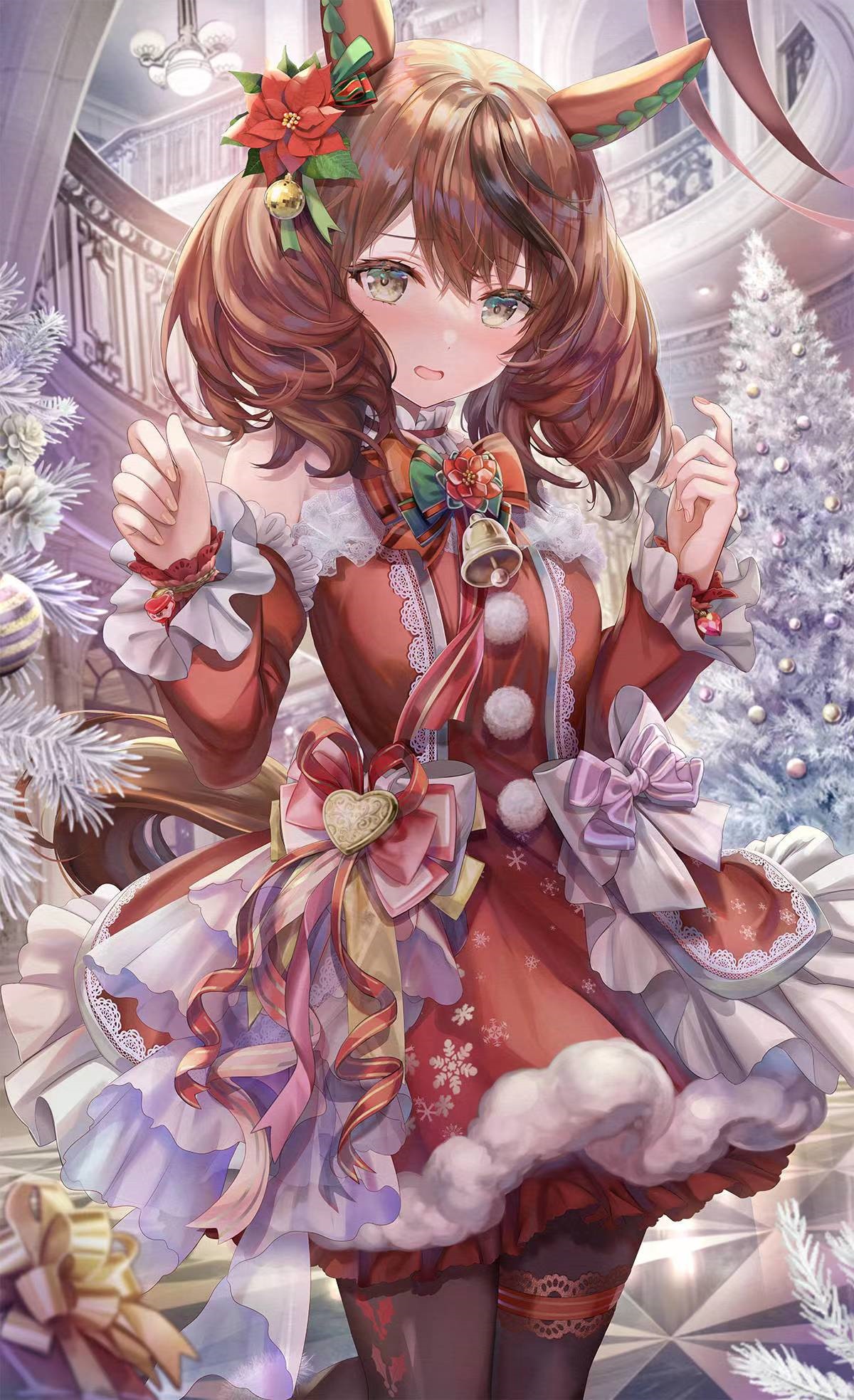 Nice Nature in Christmas Clothes HD Phone Wallpaper