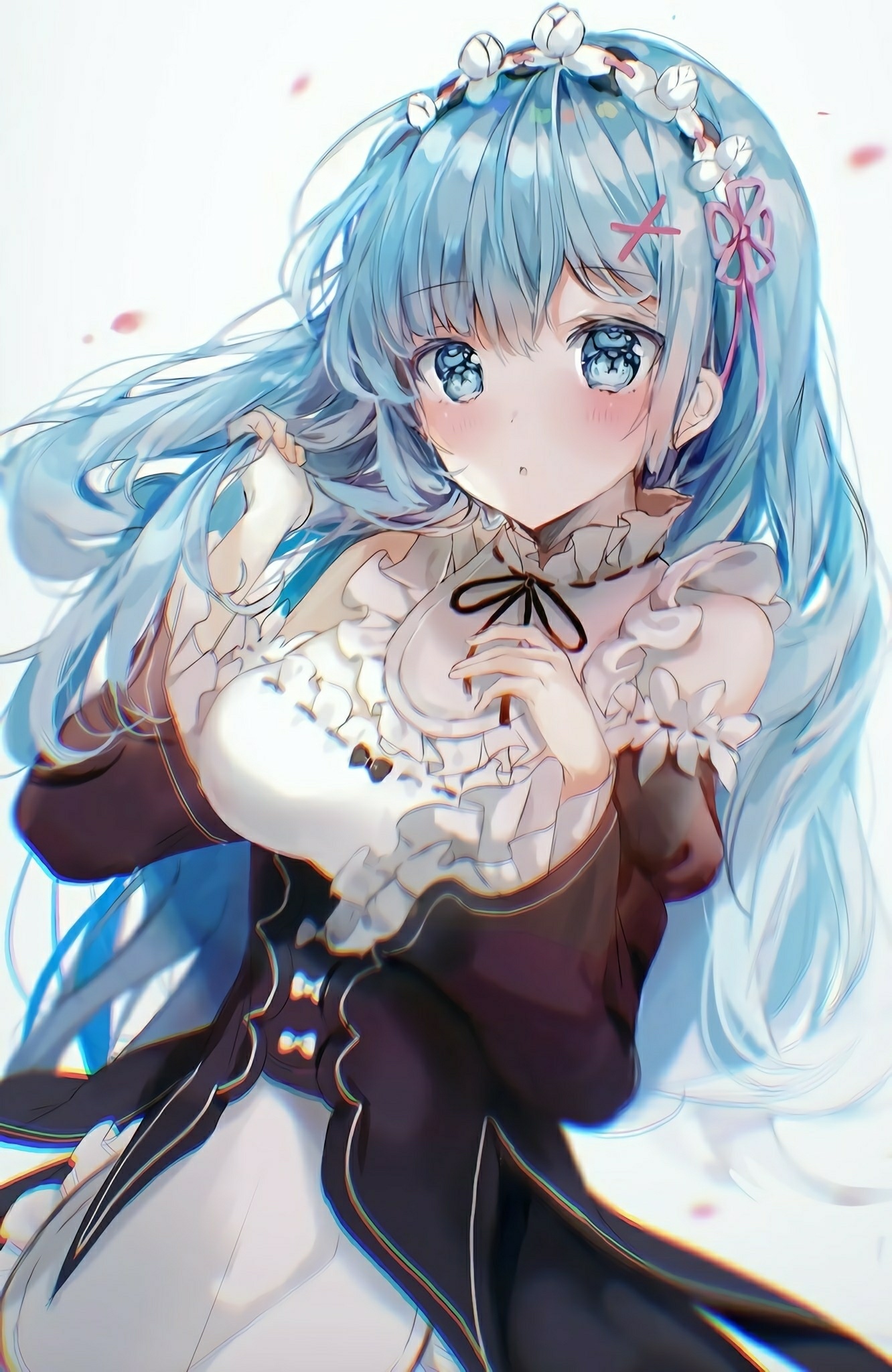 Rem from Re:Zero in a Maid Outfit HD Phone Wallpaper