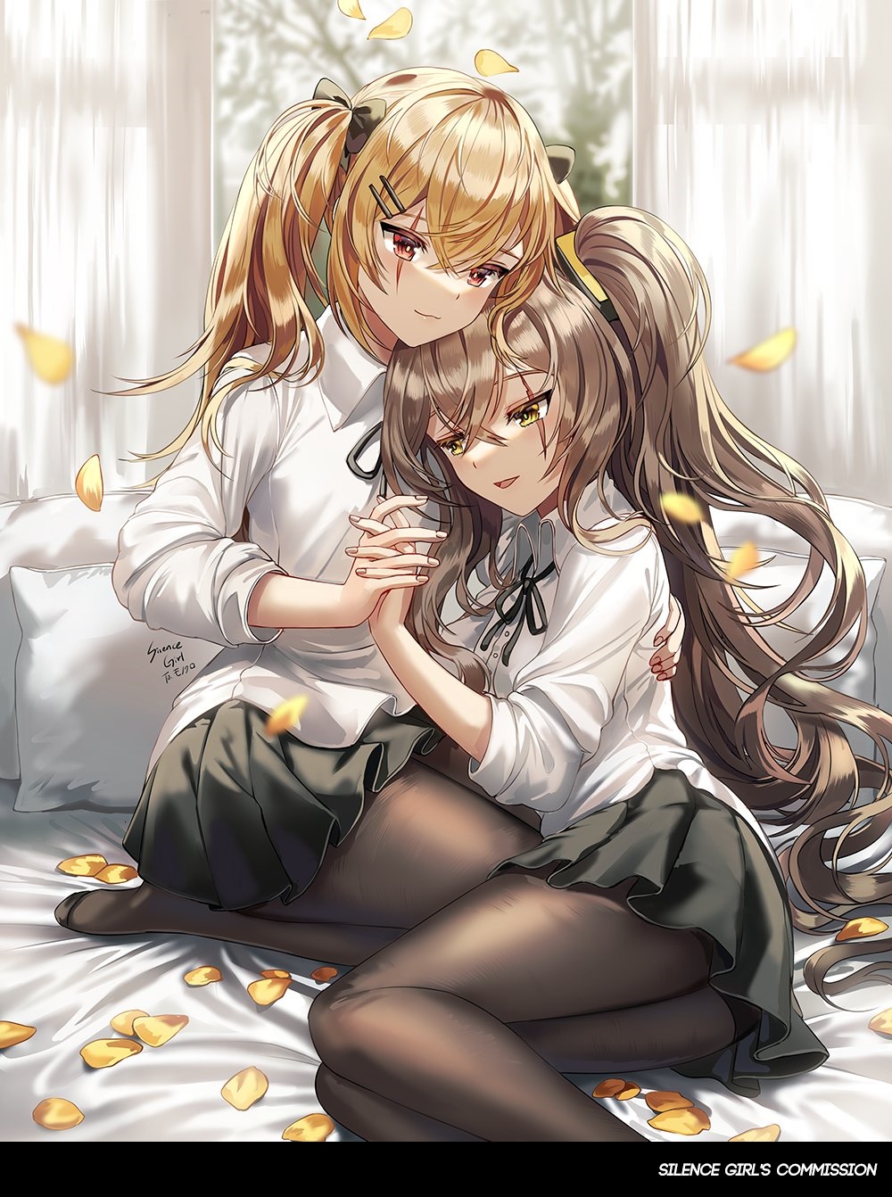 UMP9 and UMP45 from Girls Frontline embracing HD Phone Wallpaper