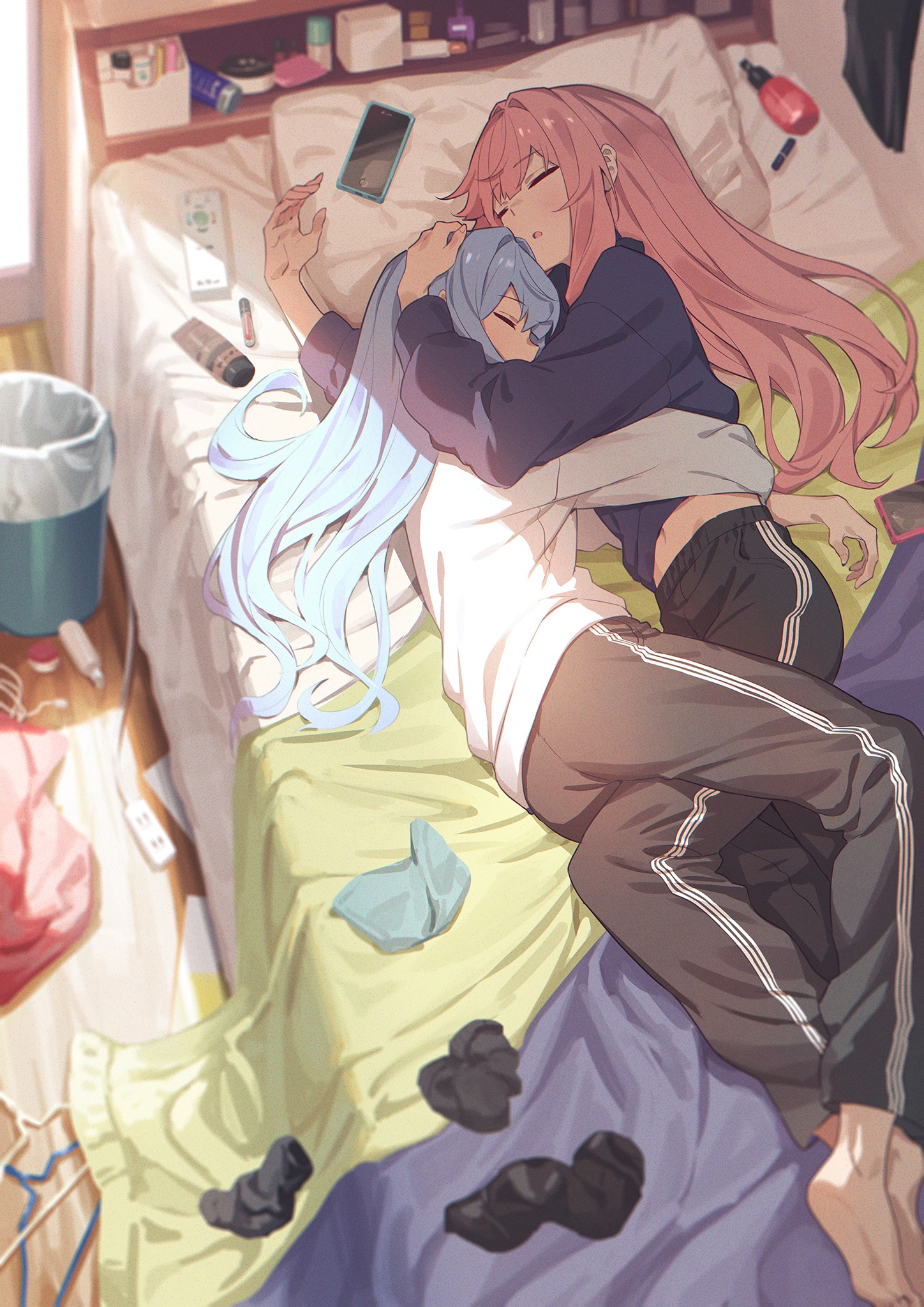 Kotonoha Akane and Kotonoha Aoi hugging HD Phone Wallpaper