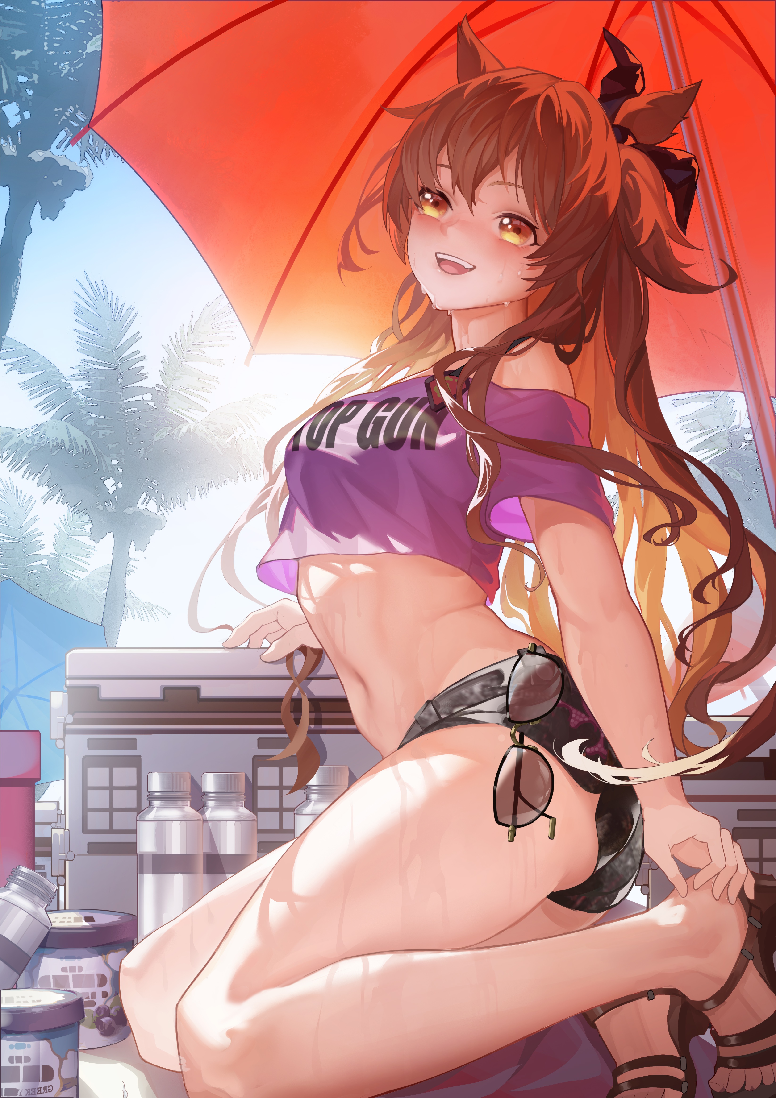 Mayano Top Gun from Uma Musume Pretty Derby fan art HD Phone Wallpaper