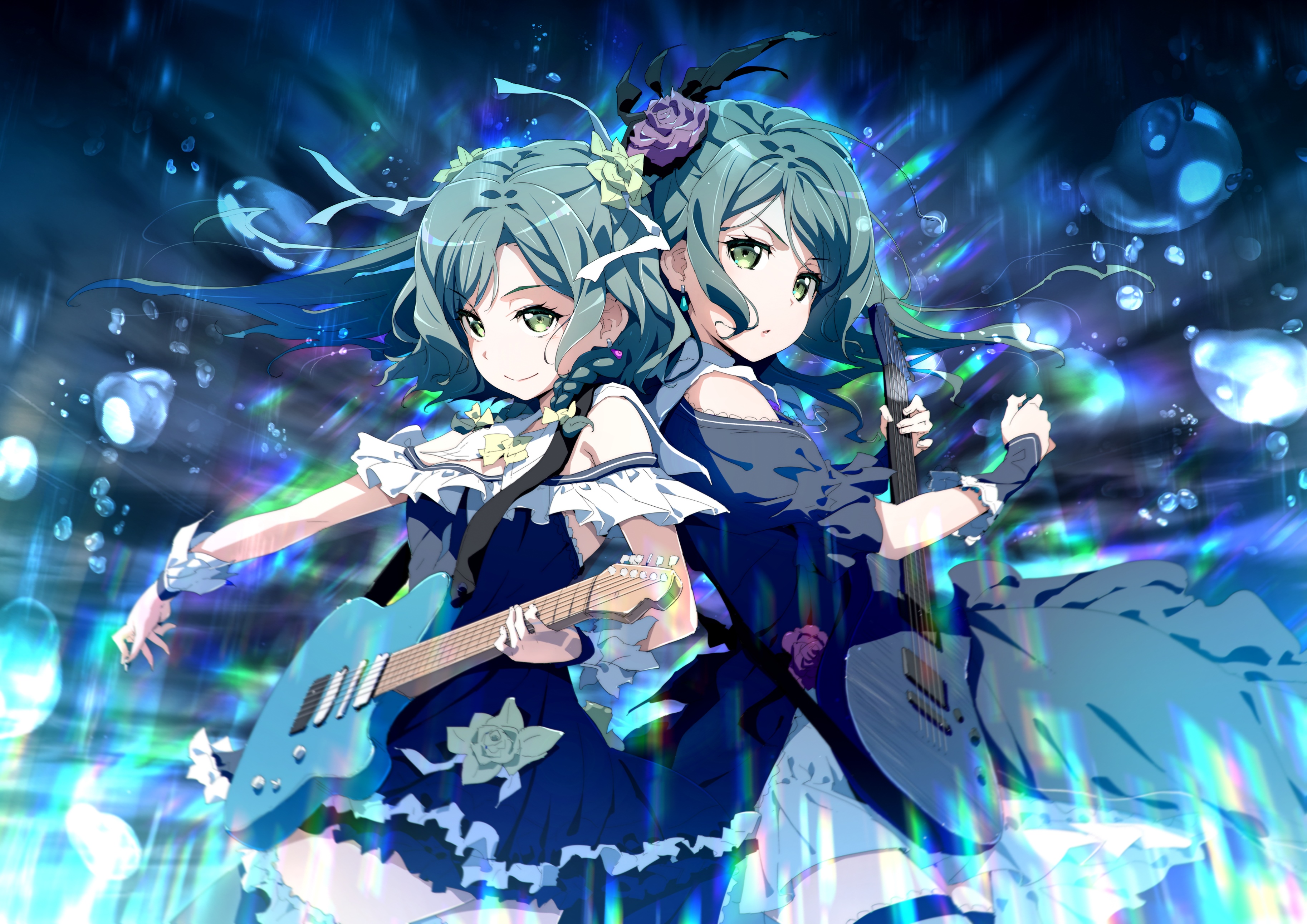 Hikawa Hina and Hikawa Sayo from BanG Dream! HD Wallpaper