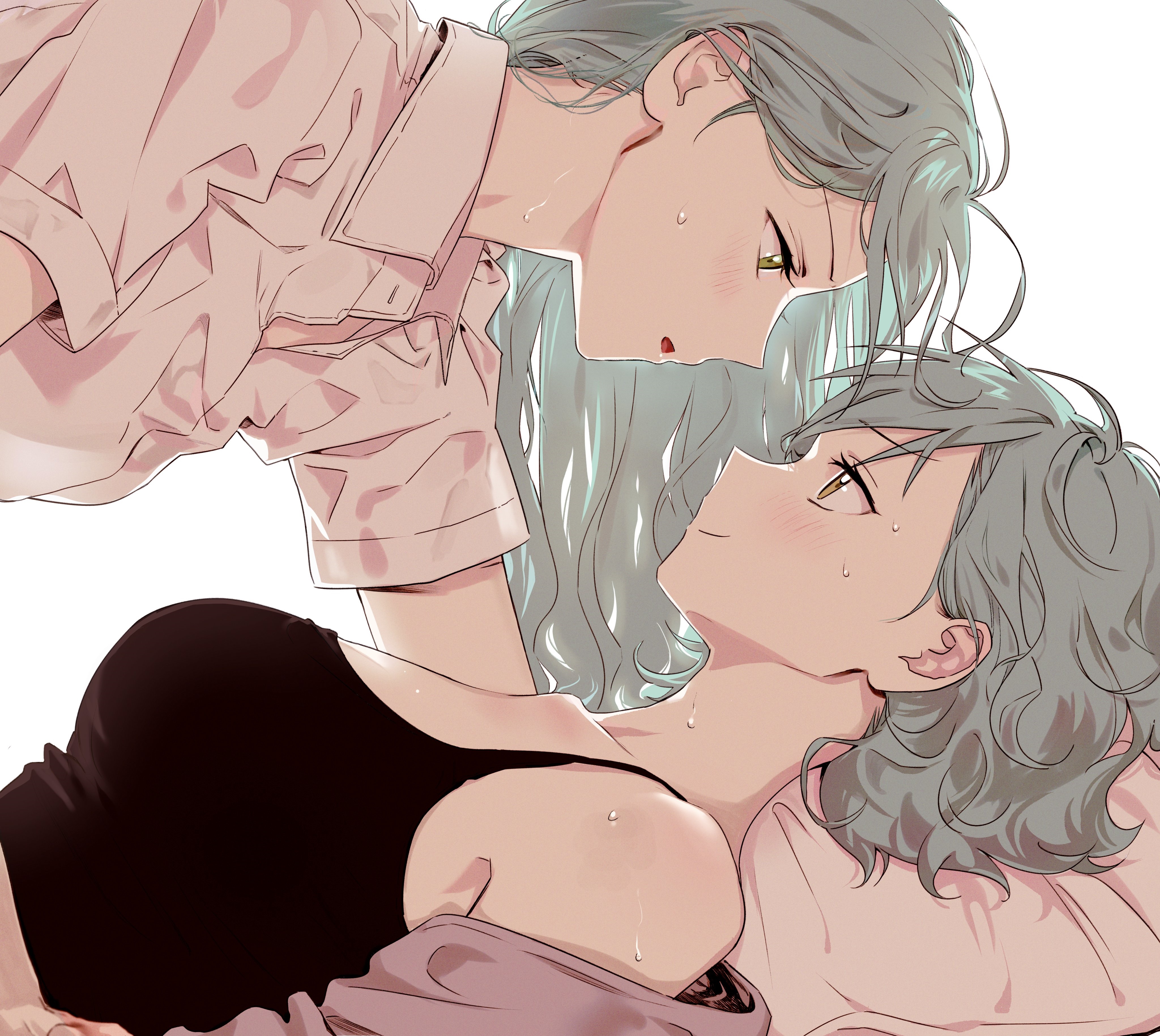 Hikawa Sayo and Hikawa Hina from BanG Dream! fan art HD Wallpaper