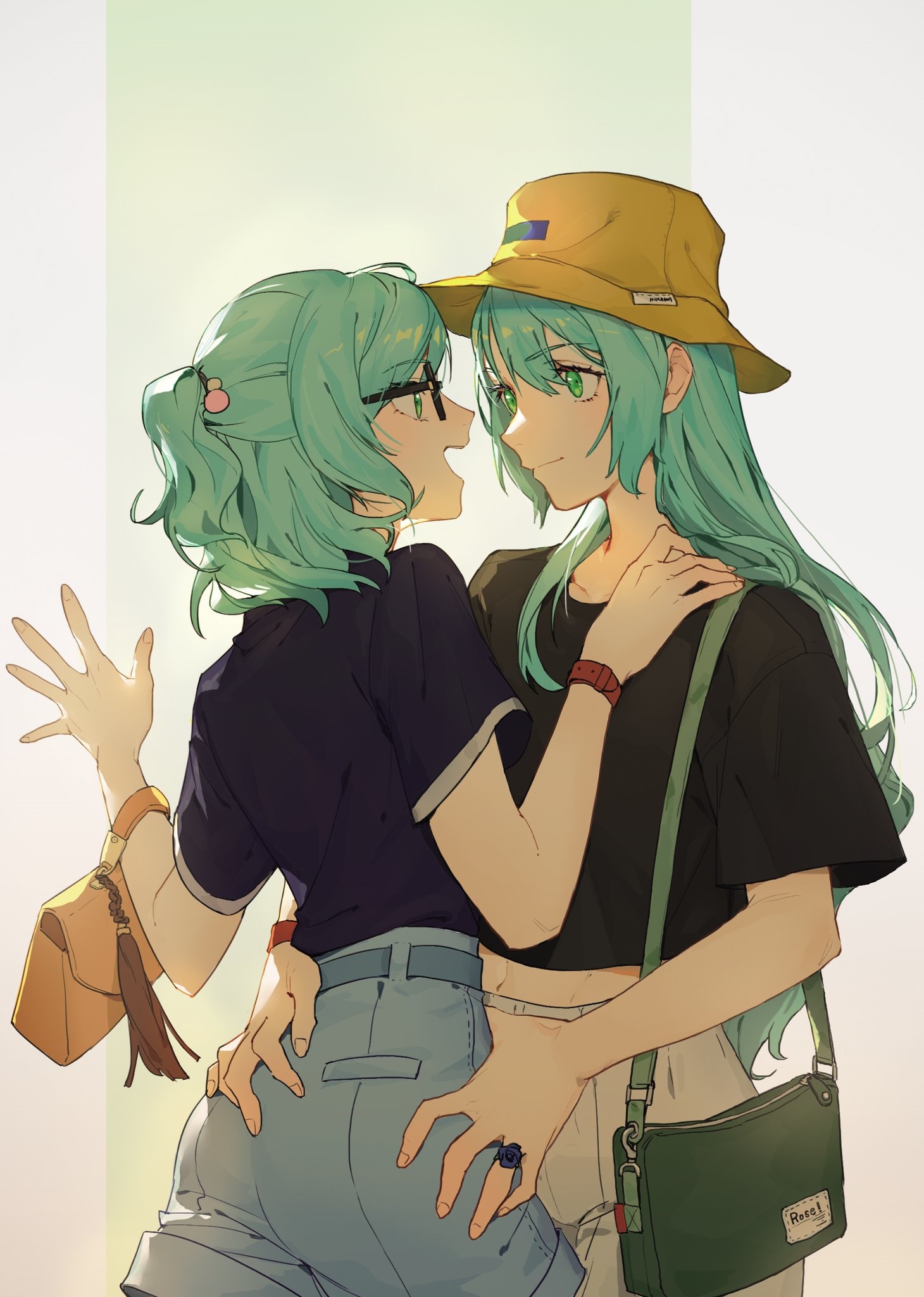 Hikawa Sayo and Hikawa Hina from BanG Dream! fan art HD Phone Wallpaper