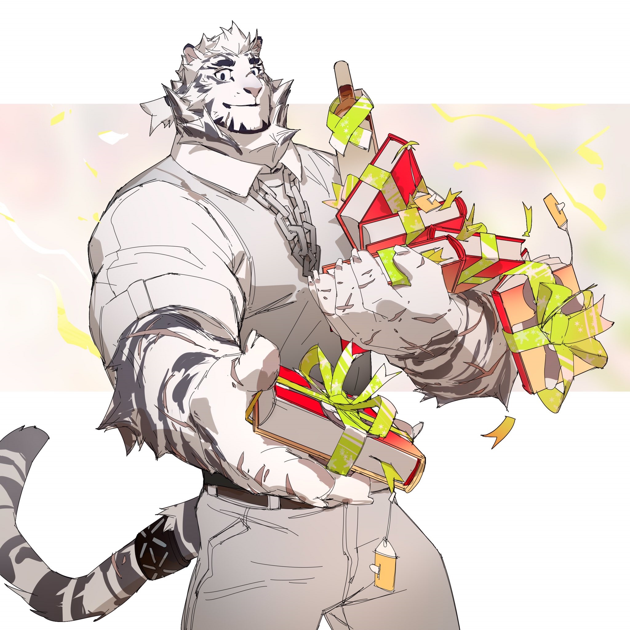 Wincal Blanke holding gifts HD Wallpaper