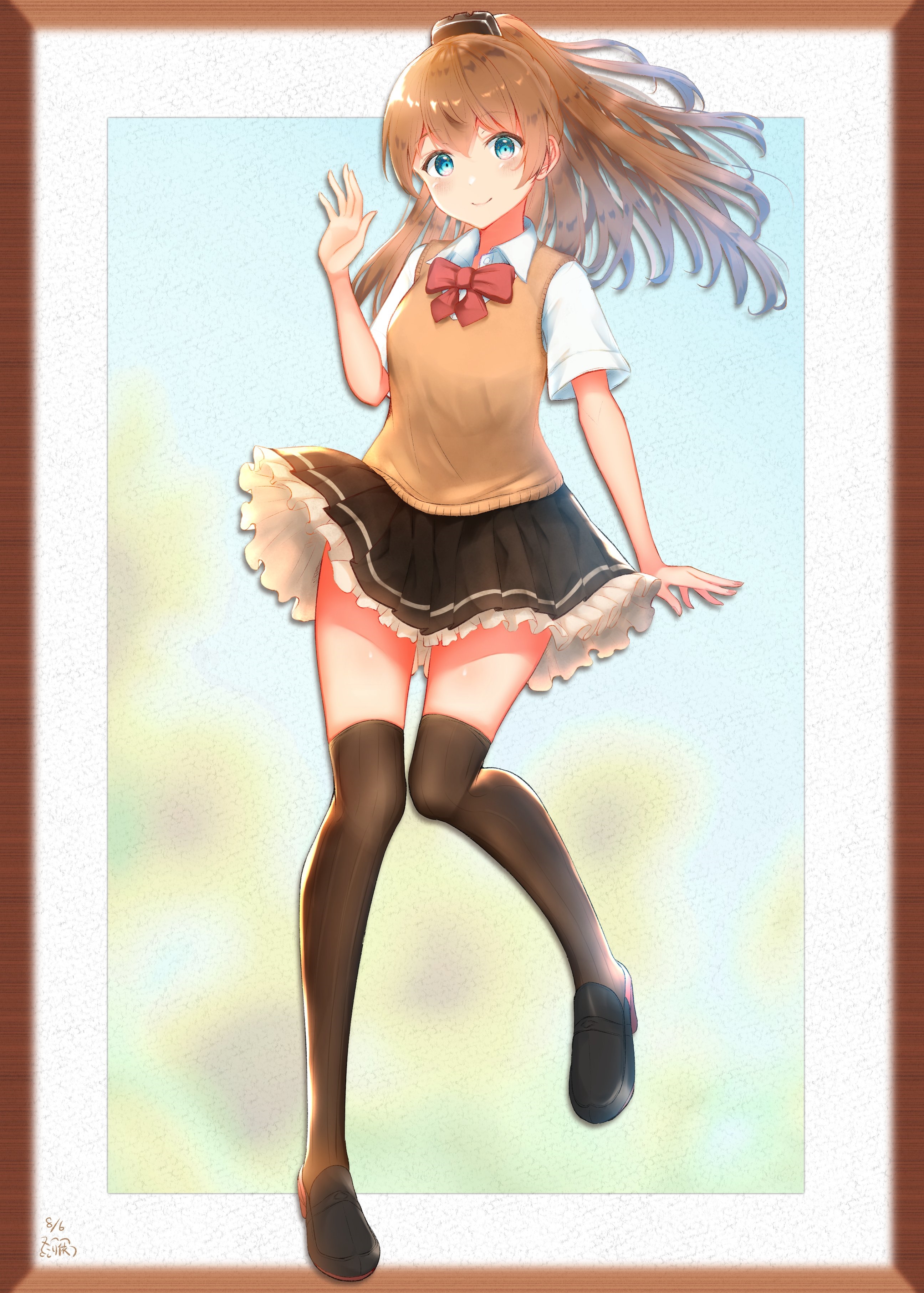 Kumano from Kantai Collection with Ponytail HD Phone Wallpaper