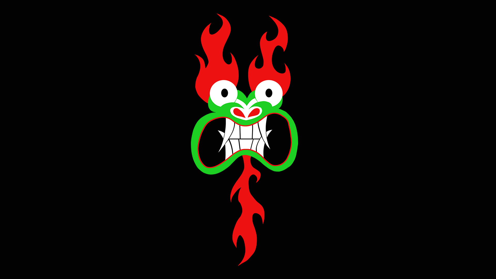 Aku from Samurai Jack with flames HD Wallpaper