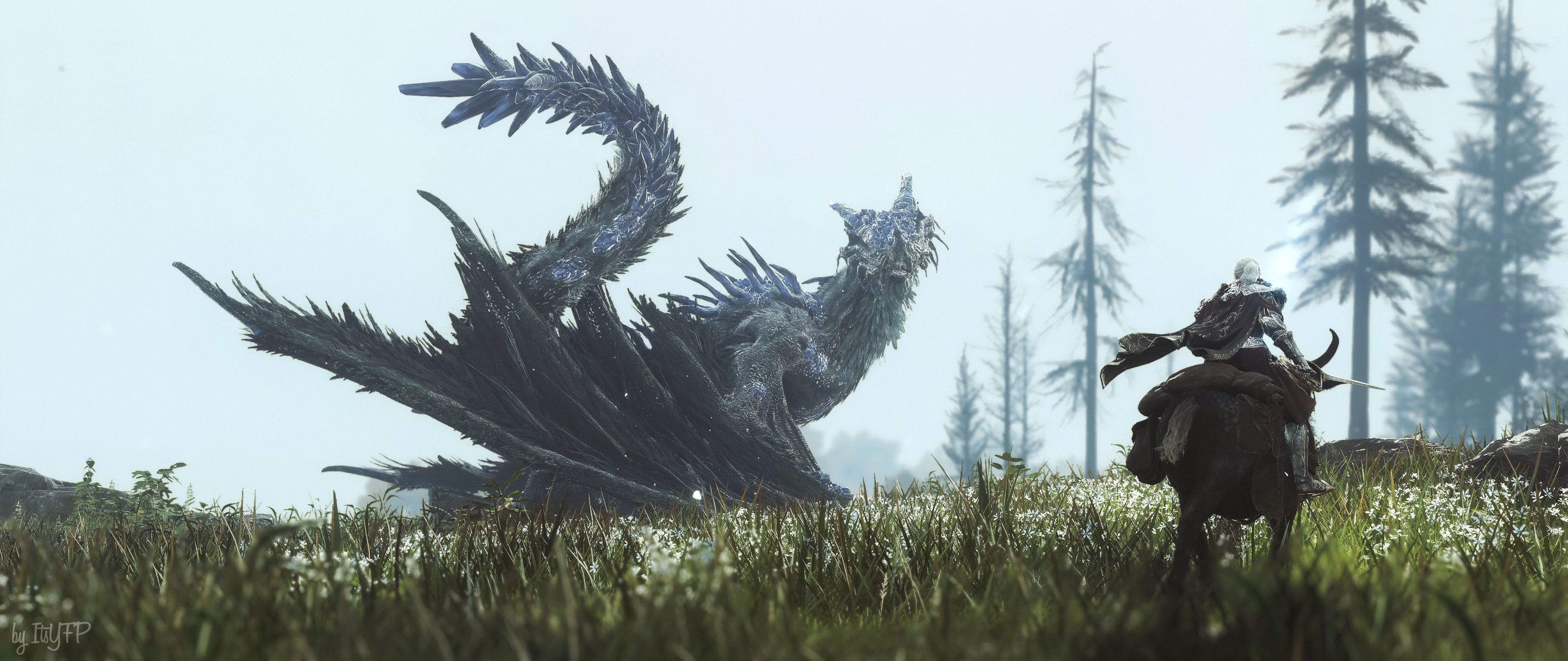 4K Elden Ring Dragon Encounter HD Wallpaper