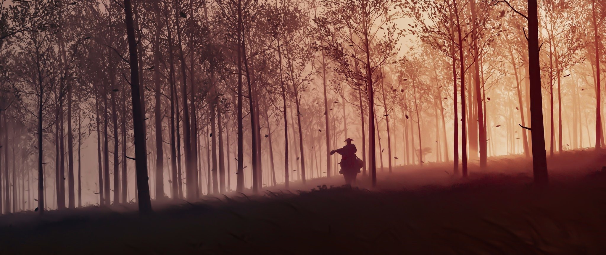 Ghost of Tsushima: Samurai in a Forest HD Wallpaper