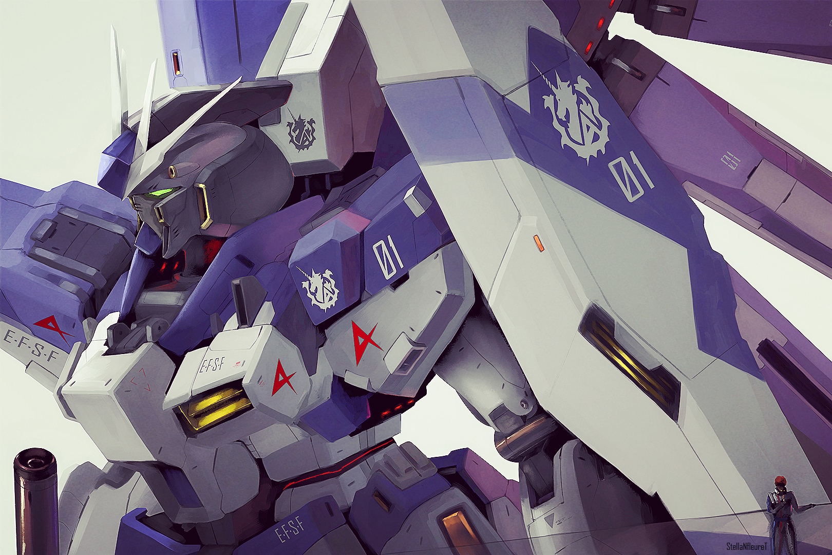 Hi-ν Gundam from Mobile Suit Gundam CCA - Beltorchika's Children HD Wallpaper