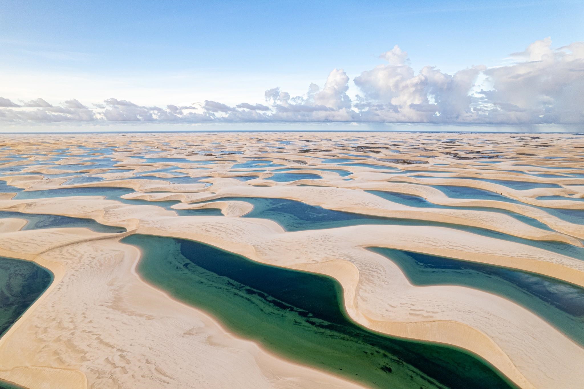 Parque Nacional dos Lençóis Maranhenses, Brazil HD Wallpaper