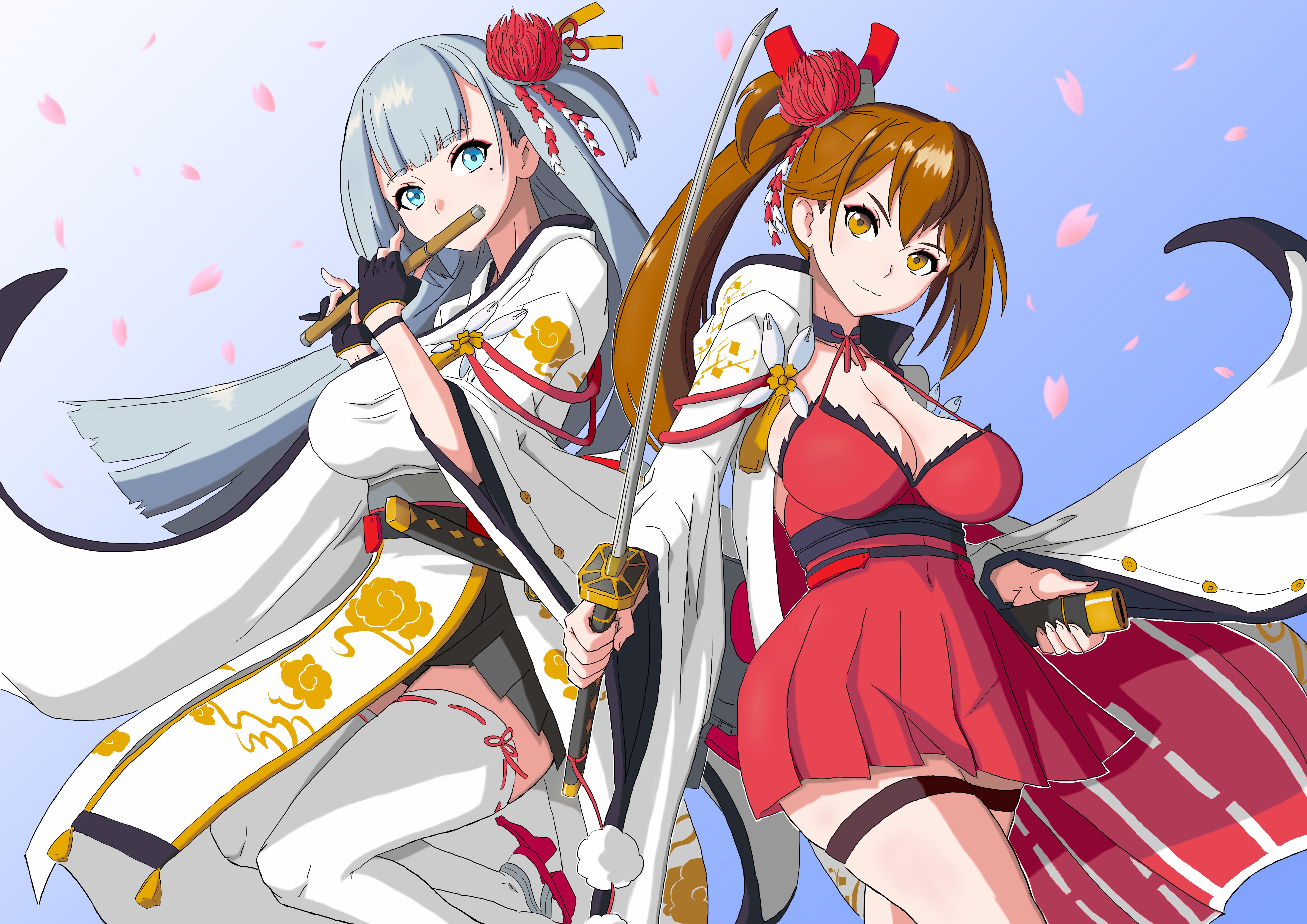 Azur Lane fan art of Zuikaku and Shoukaku HD Wallpaper
