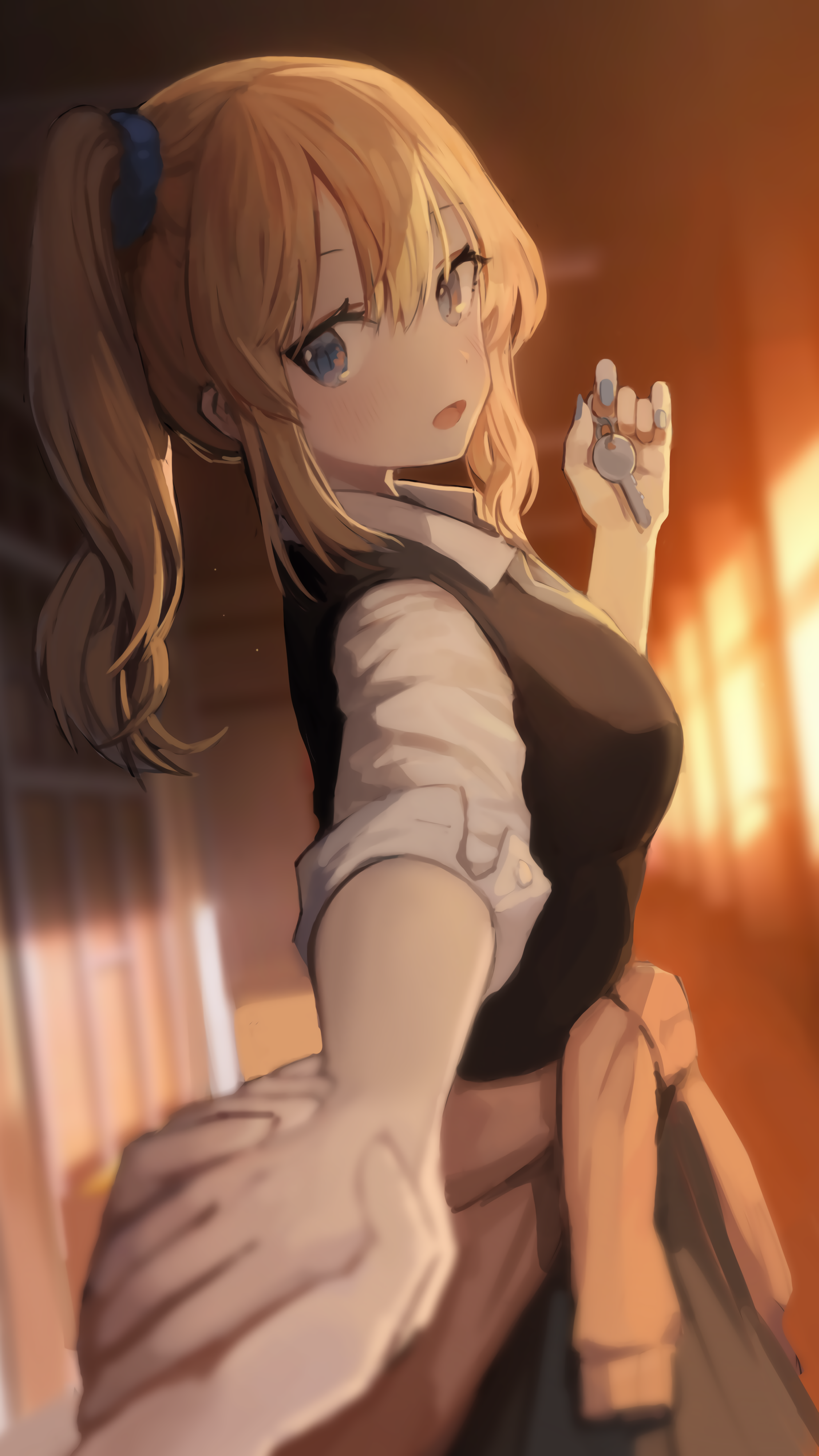 Hayasaka Ai from Kaguya-Sama: Love is War holding a key HD Phone Wallpaper