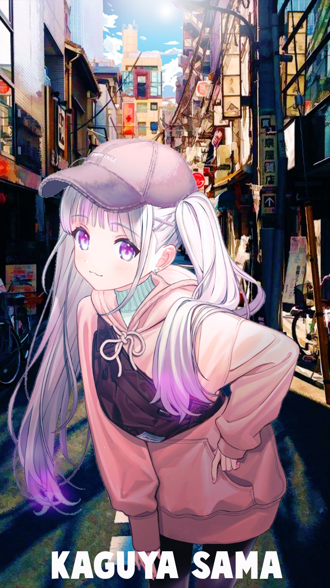 Kaguya Sama Anime Girl with Multi-colored Hair HD Phone Wallpaper