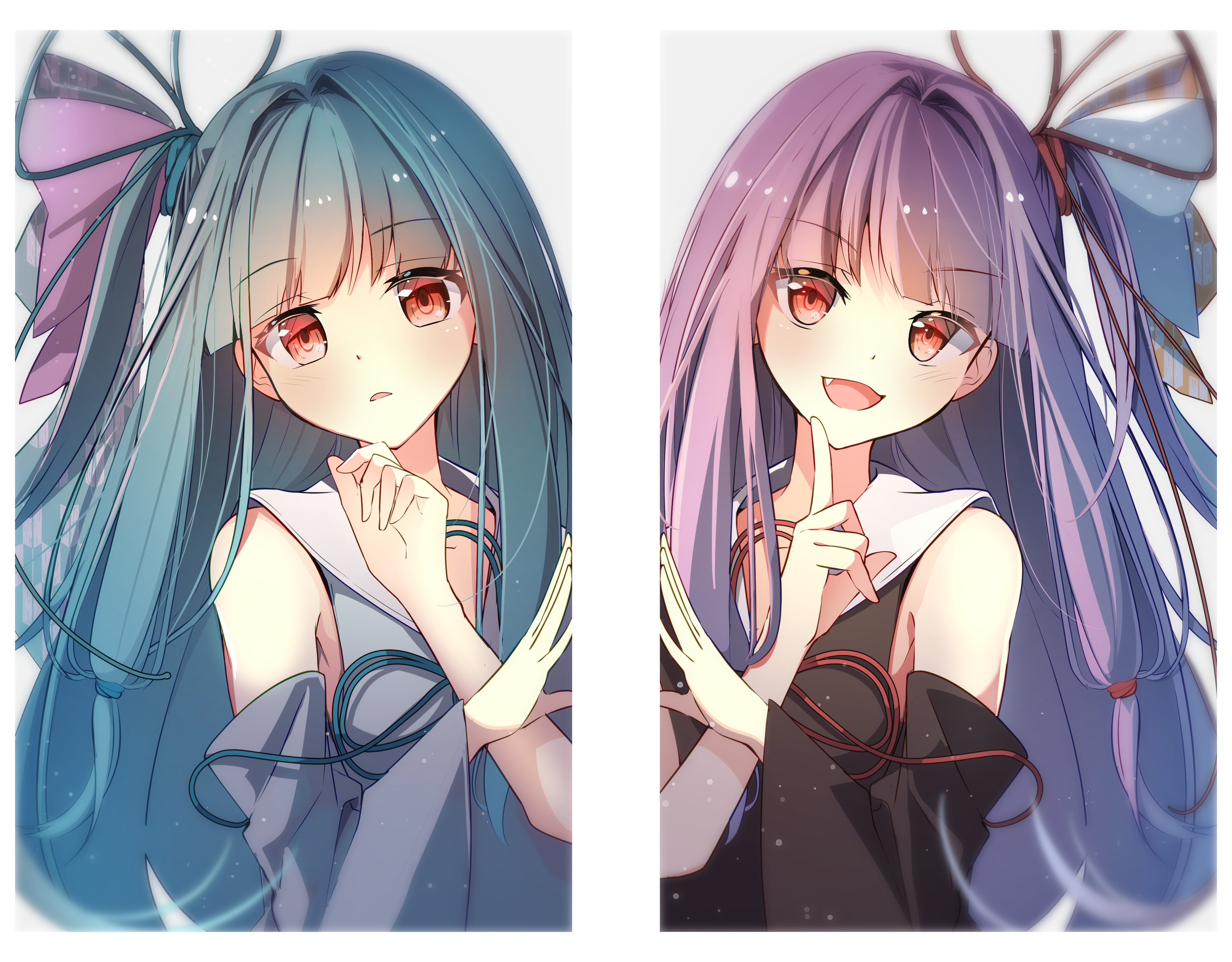 Kotonoha Akane and Kotonoha Aoi fan art HD Wallpaper