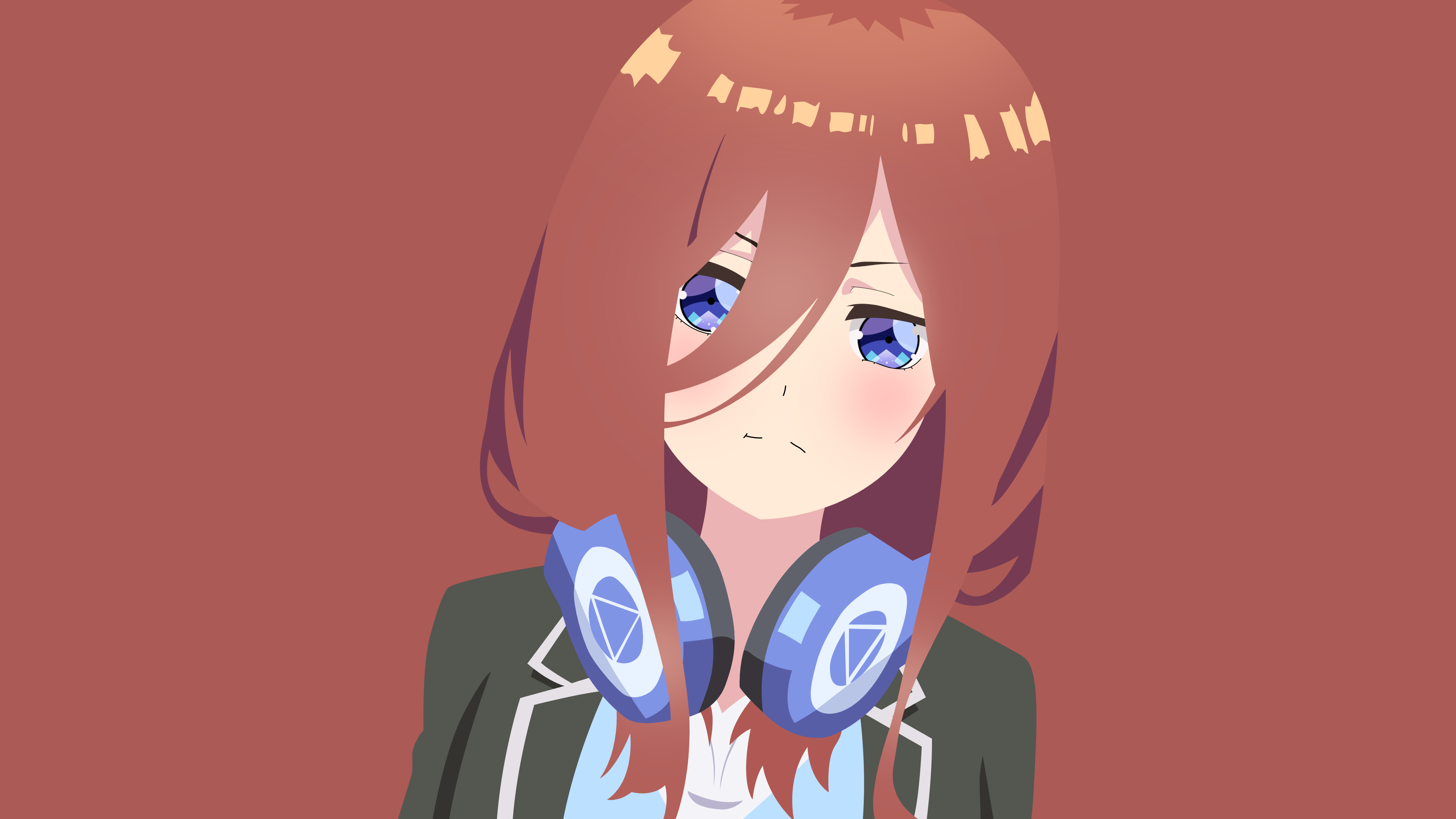 4K Minimalist Fan Art of Nakano Miku HD Wallpaper