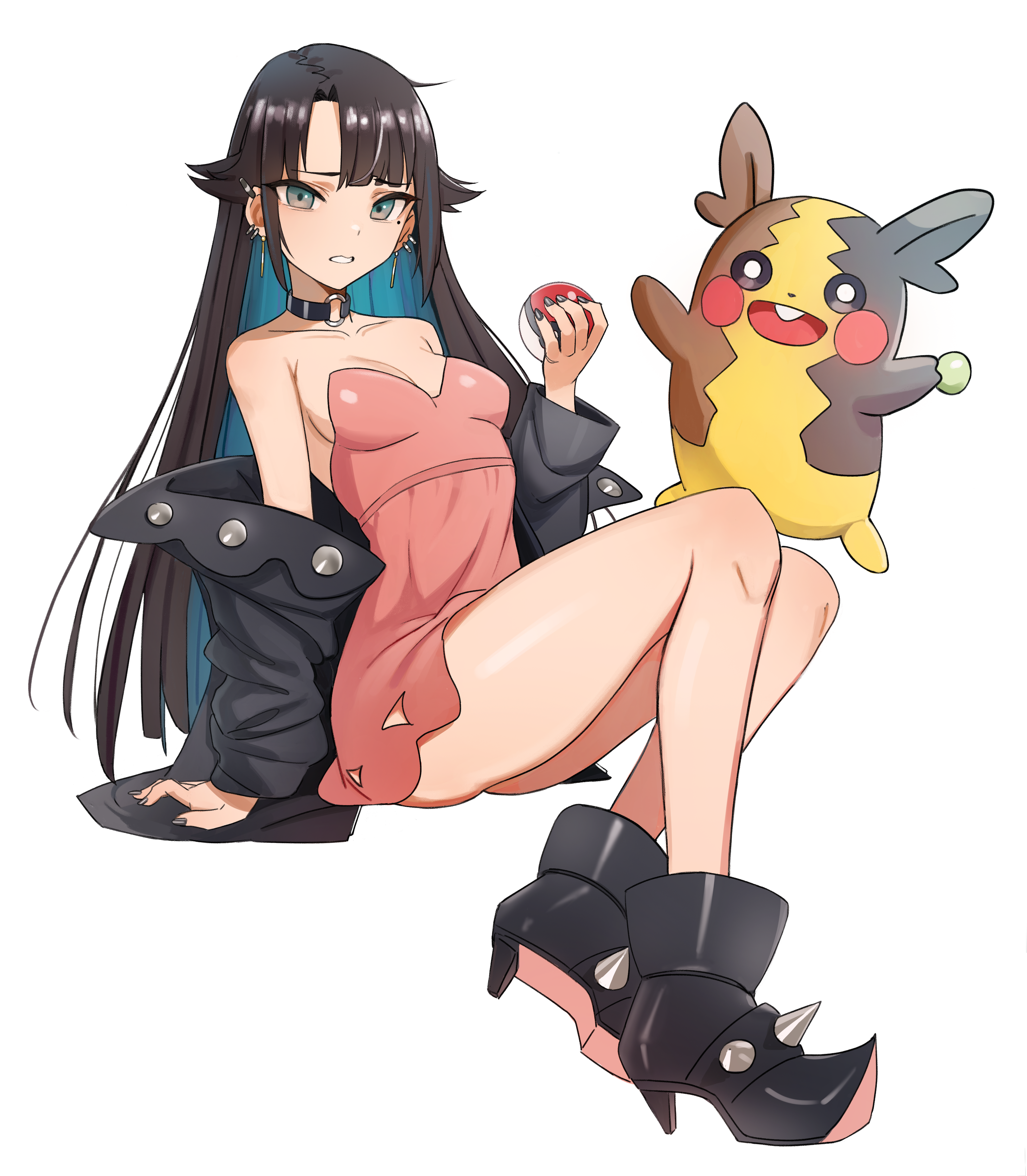 4K Pokémon Marnie with Morpeko HD Phone Wallpaper