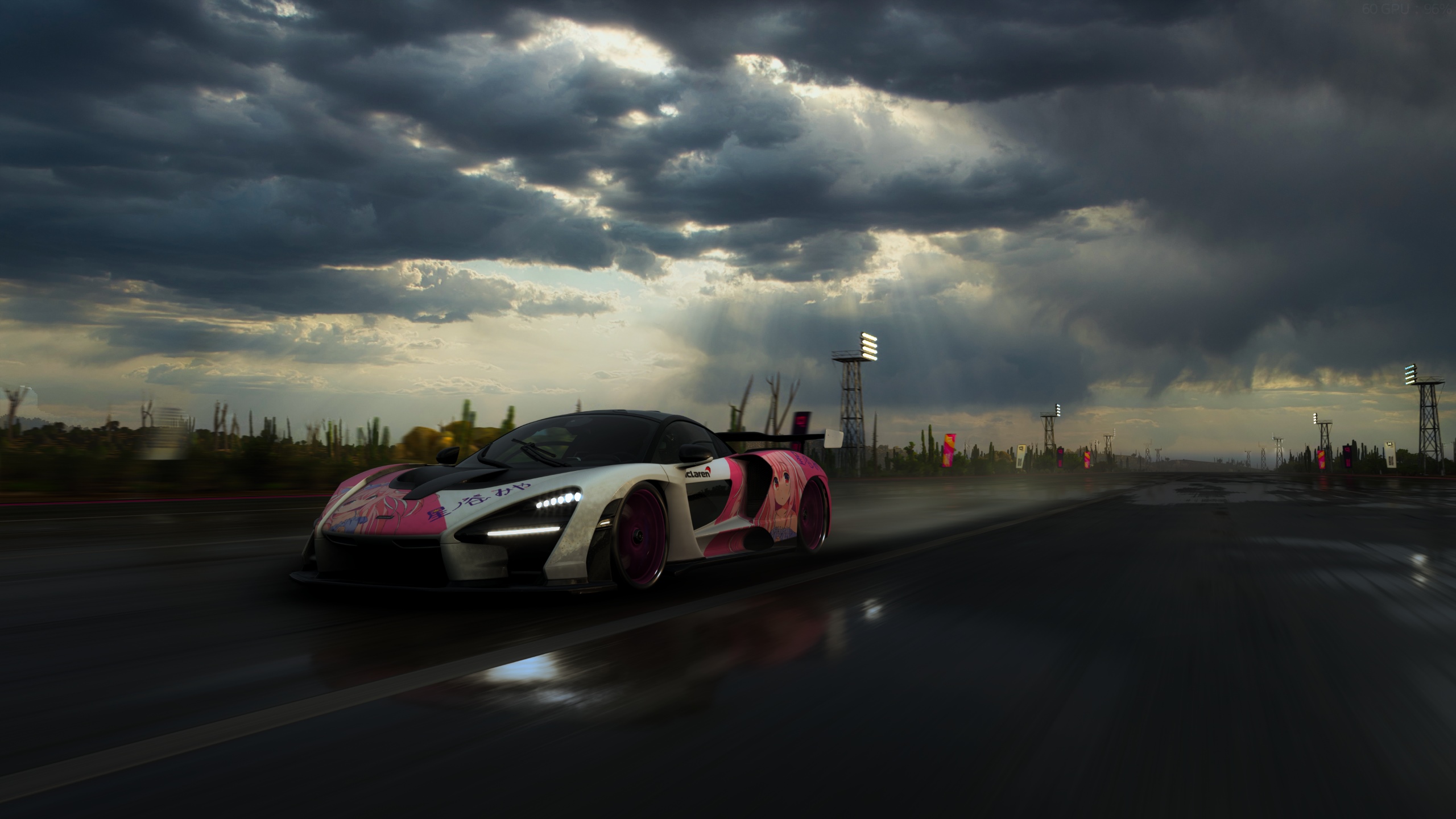 Forza Horizon 5 McLaren Senna on a wet road HD Wallpaper