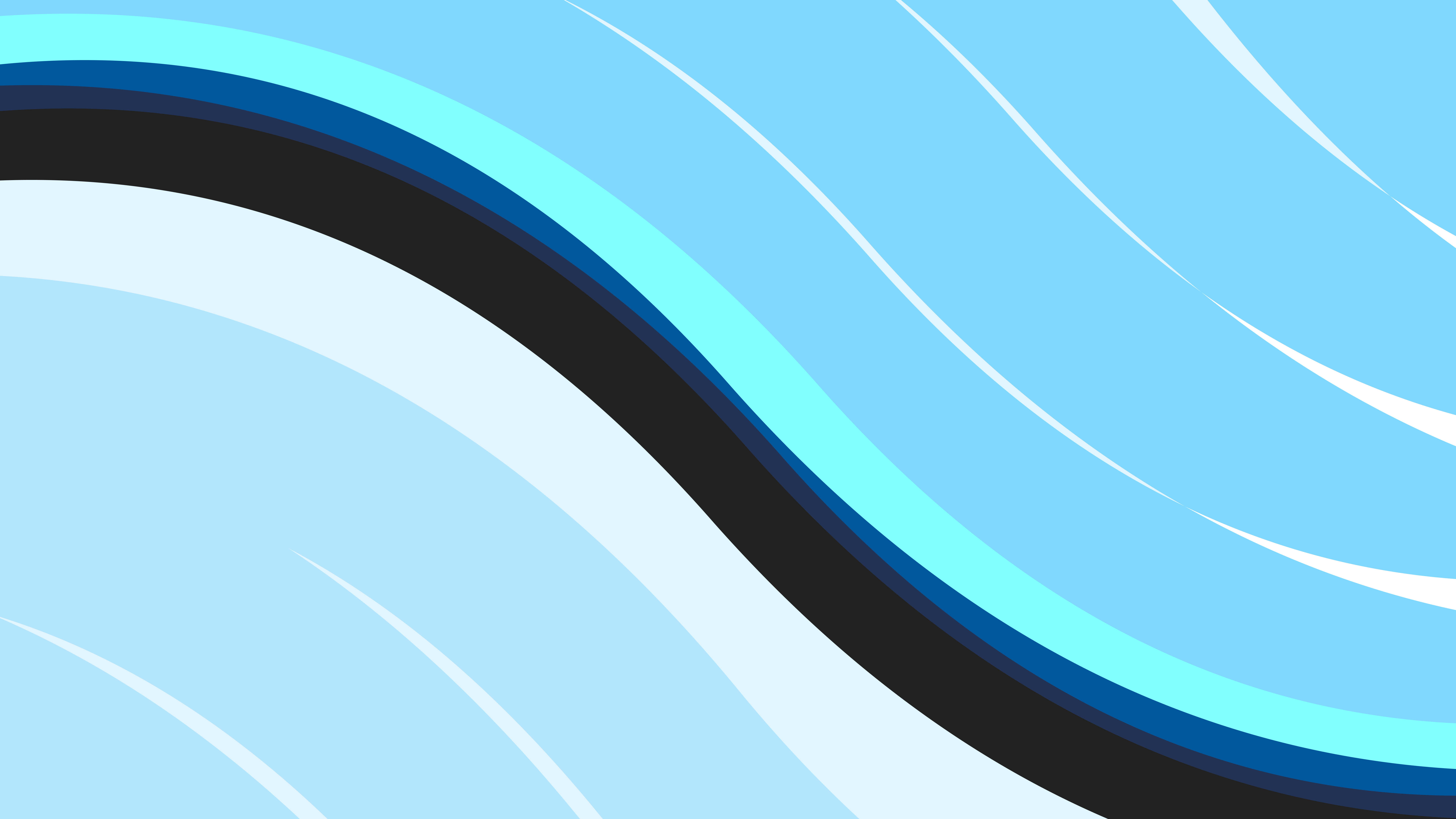 4K light blue wavy lines abstract background HD Wallpaper