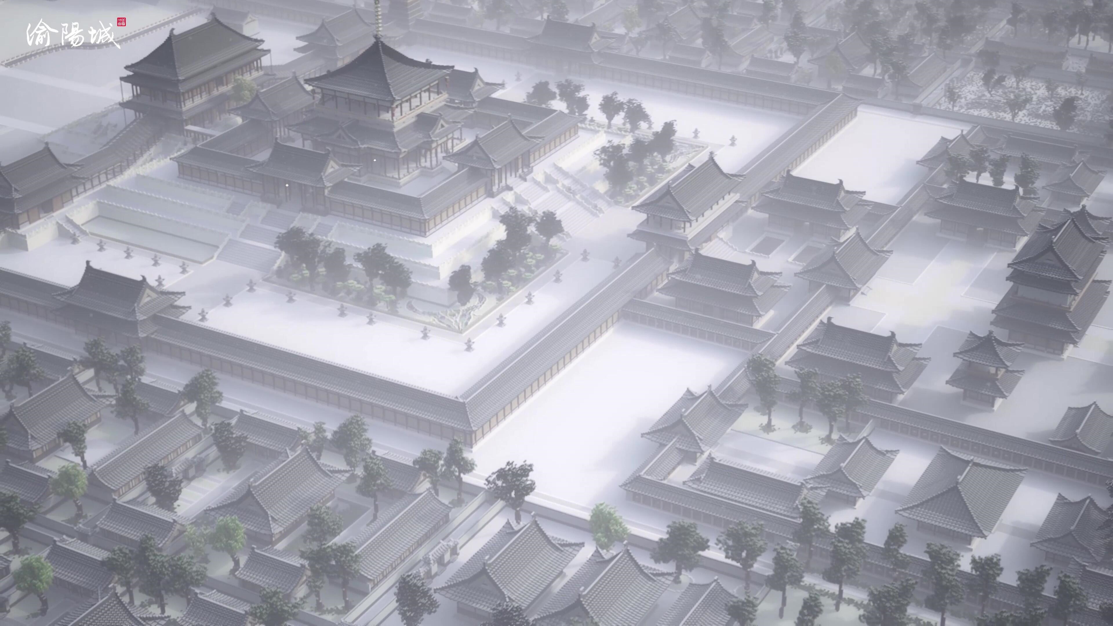 4K Chinese Architecture Artwork HD Wallpaper
