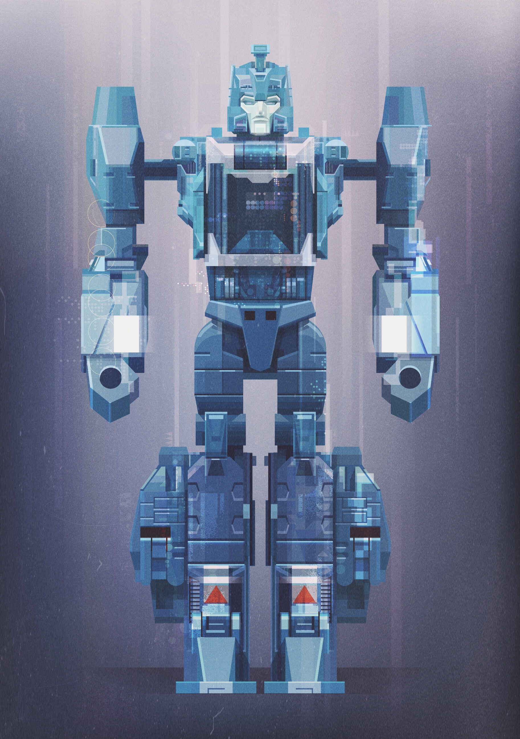 Blue Transformer Robot with Futuristic Design HD Phone Wallpaper