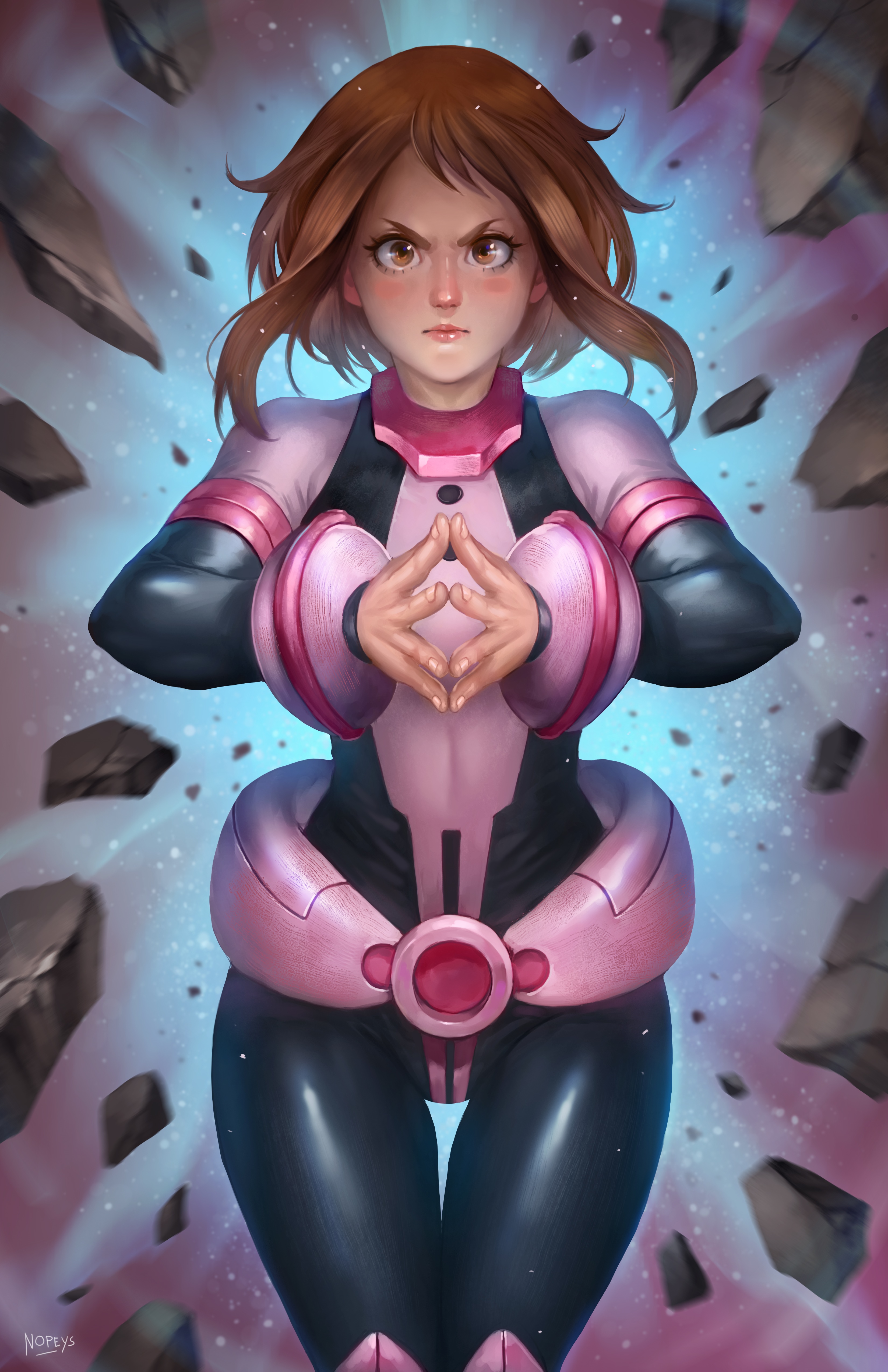 Ochako Uraraka from Boku no Hero Academia fan art HD Phone Wallpaper