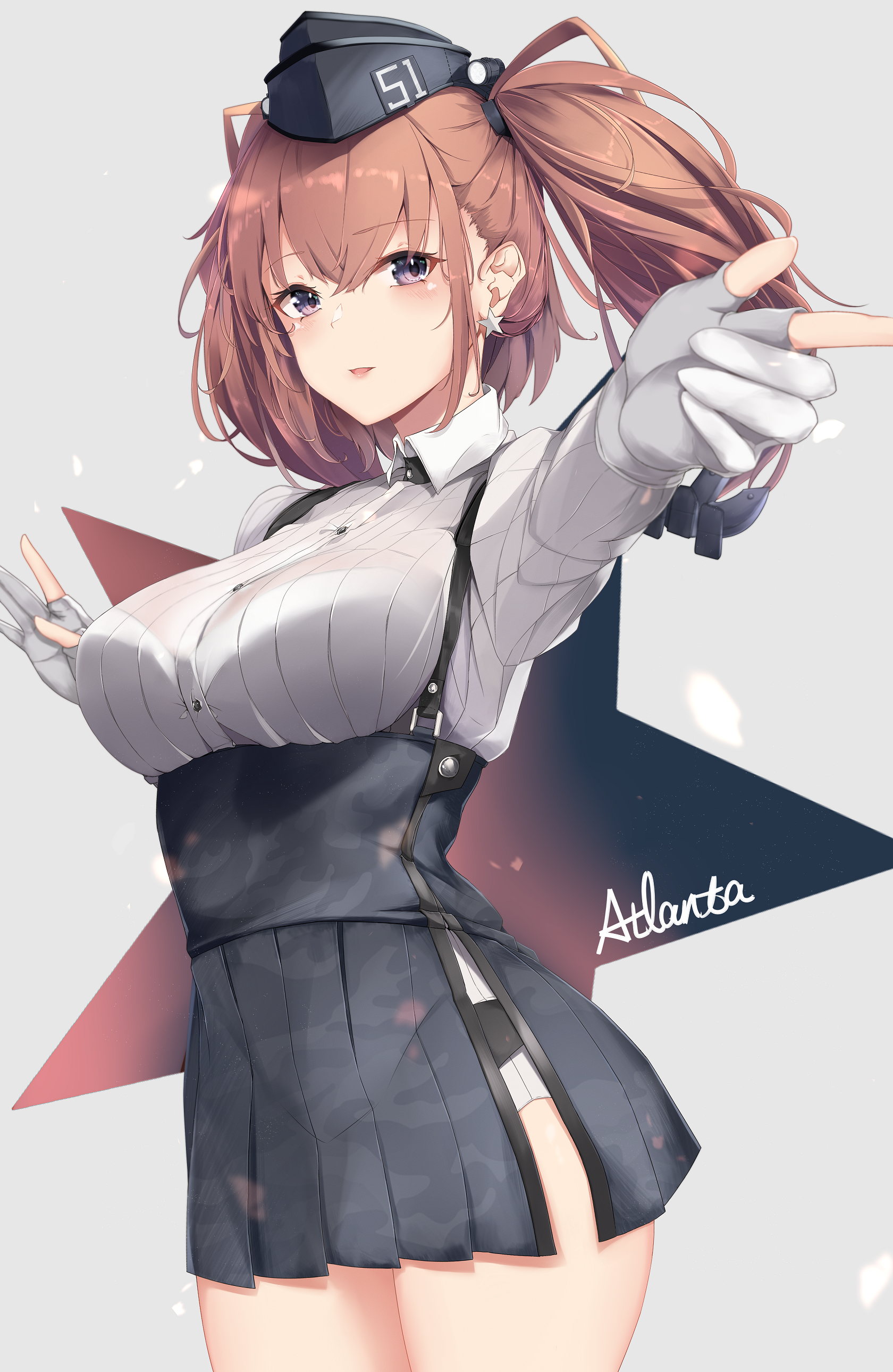 Atlanta from Kantai Collection with twintails HD Phone Wallpaper