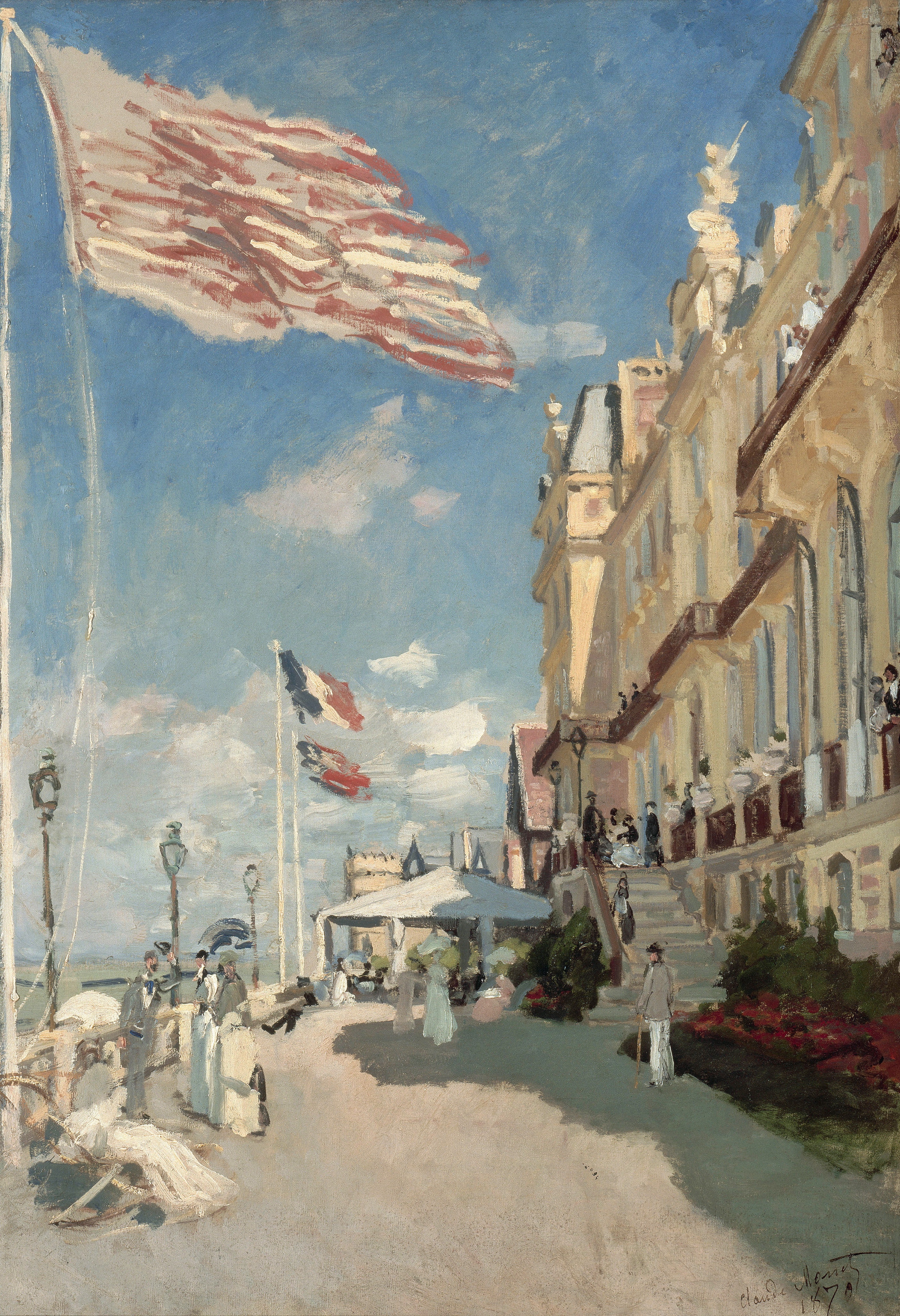 Claude Monet's Impressionist Painting of a Coastal Scene HD Phone Wallpaper
