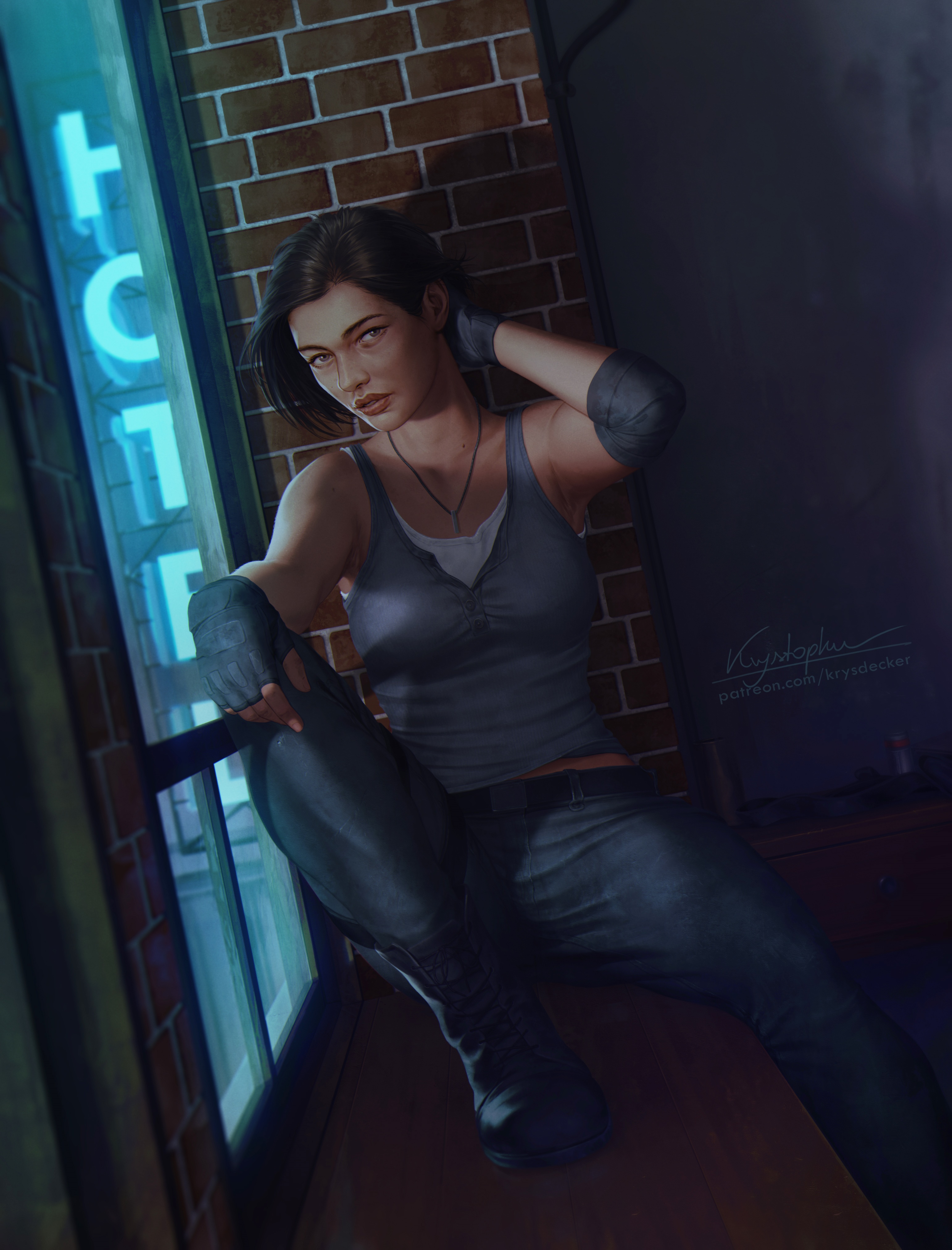 Jill Valentine fan art by Krys Decker HD Phone Wallpaper
