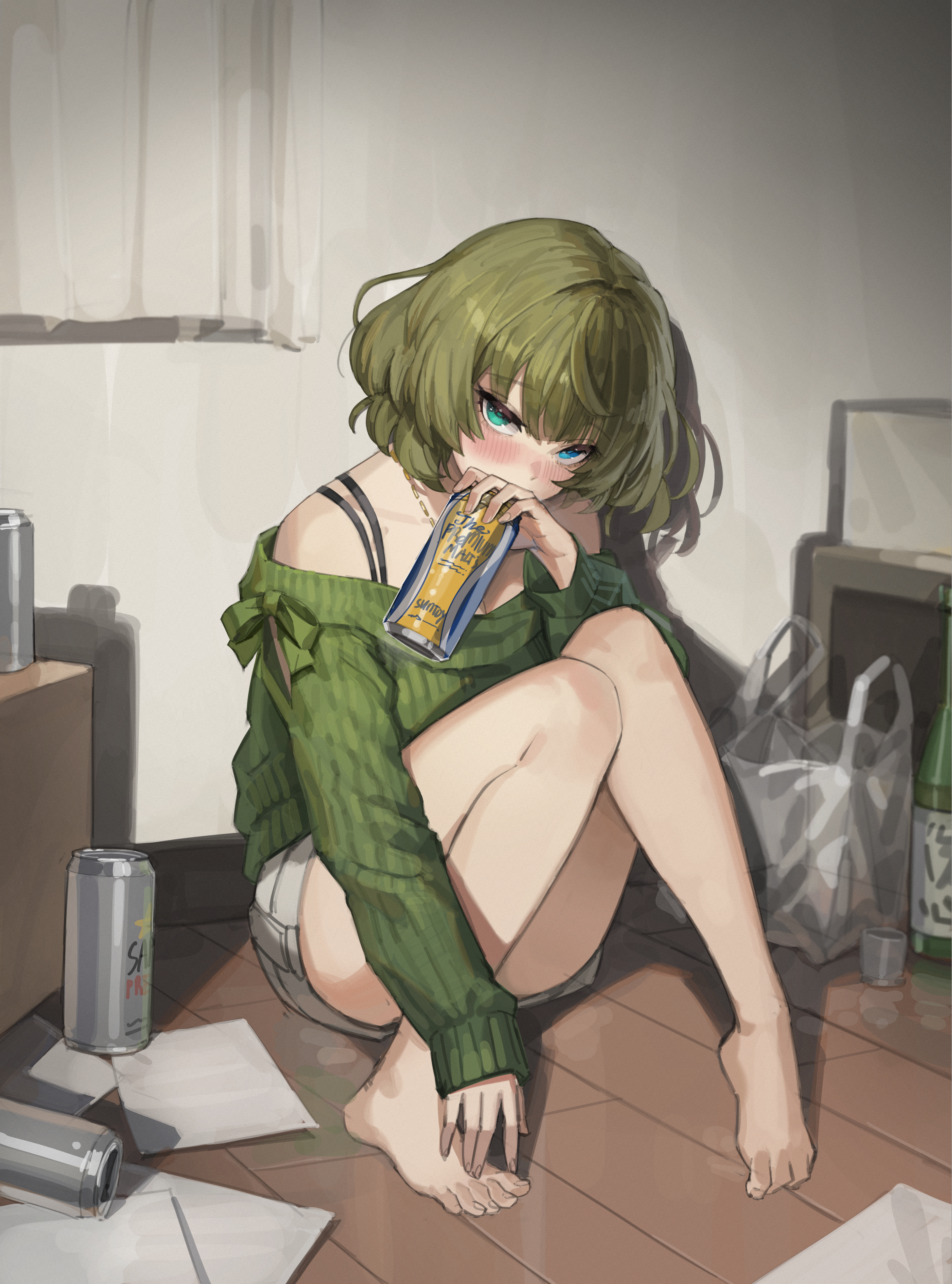 Takagaki Kaede drinking from a can HD Phone Wallpaper