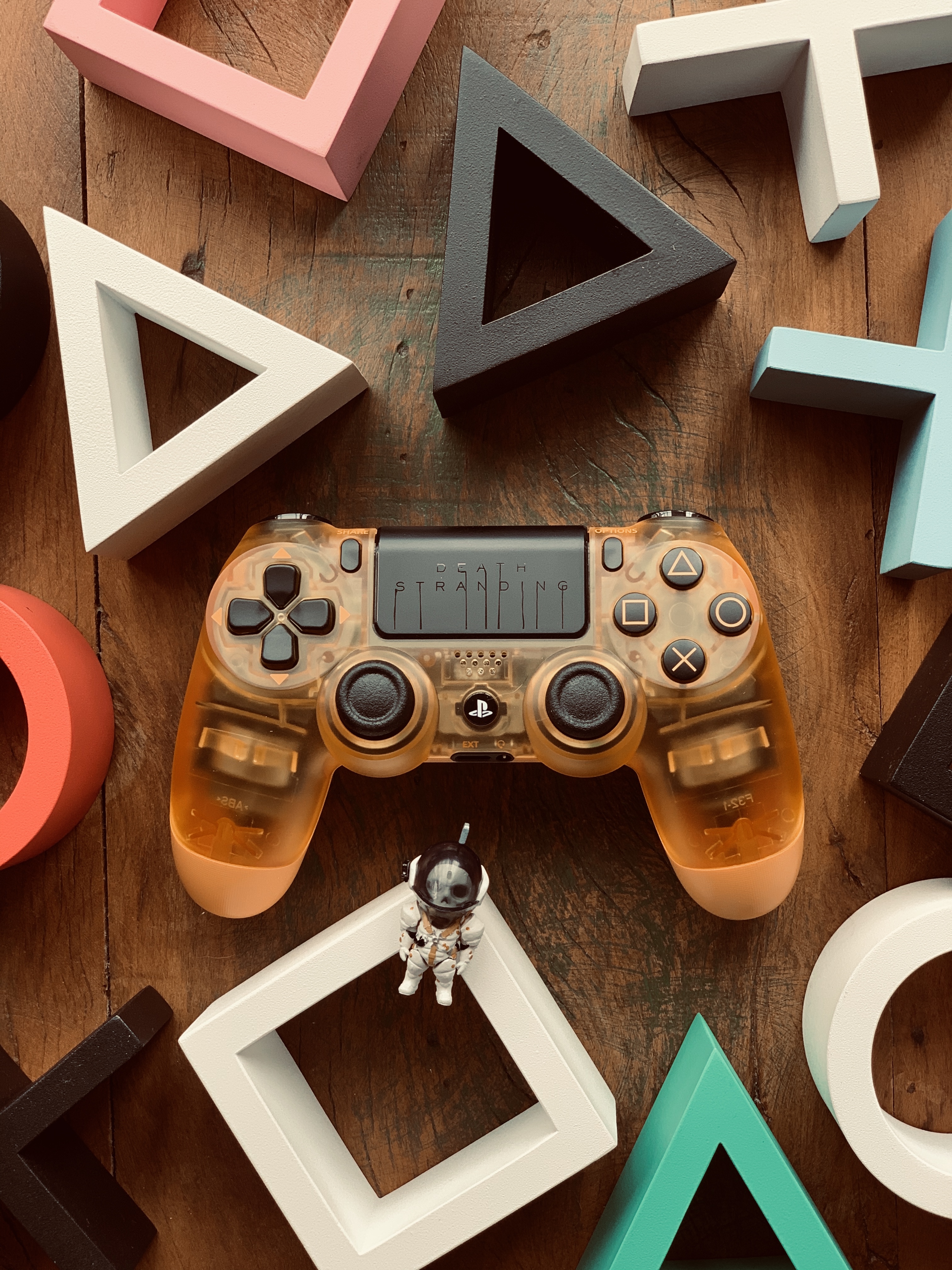 Death Stranding PlayStation 4 Controller and Symbols HD Phone Wallpaper