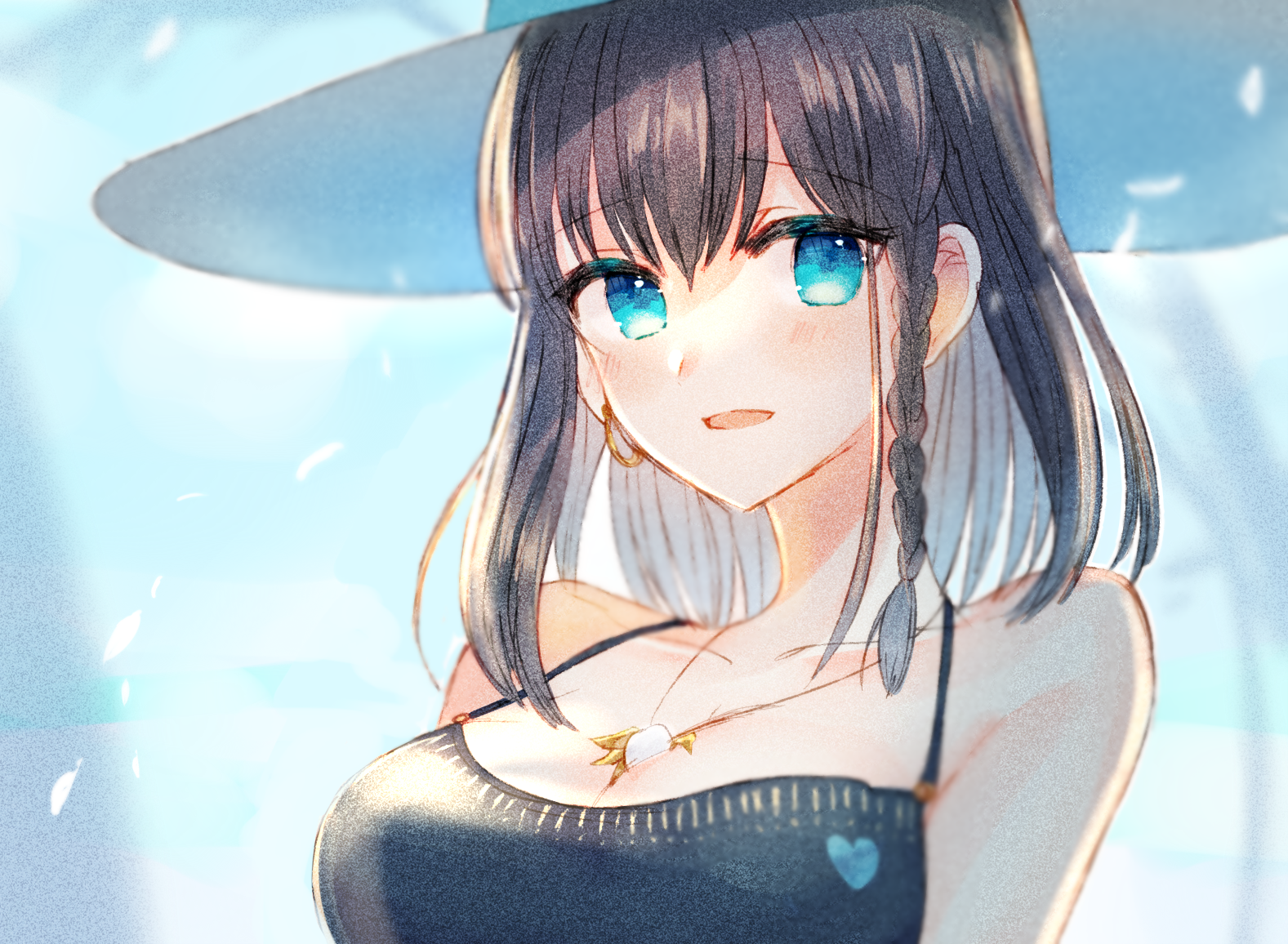 Charlotte Corday from Fate/Grand Order wearing a hat HD Wallpaper