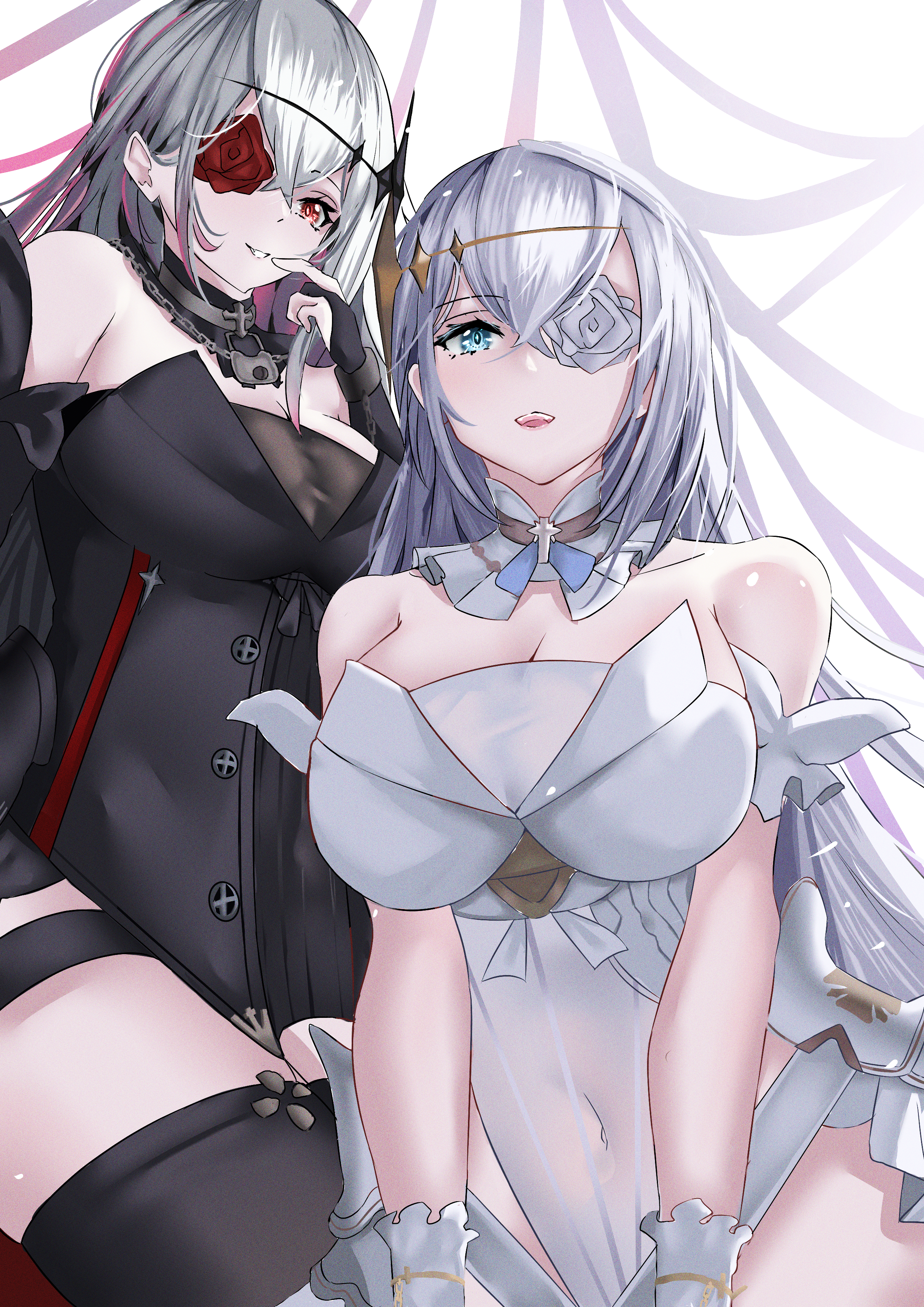 Azur Lane fan art of Emden twins HD Phone Wallpaper