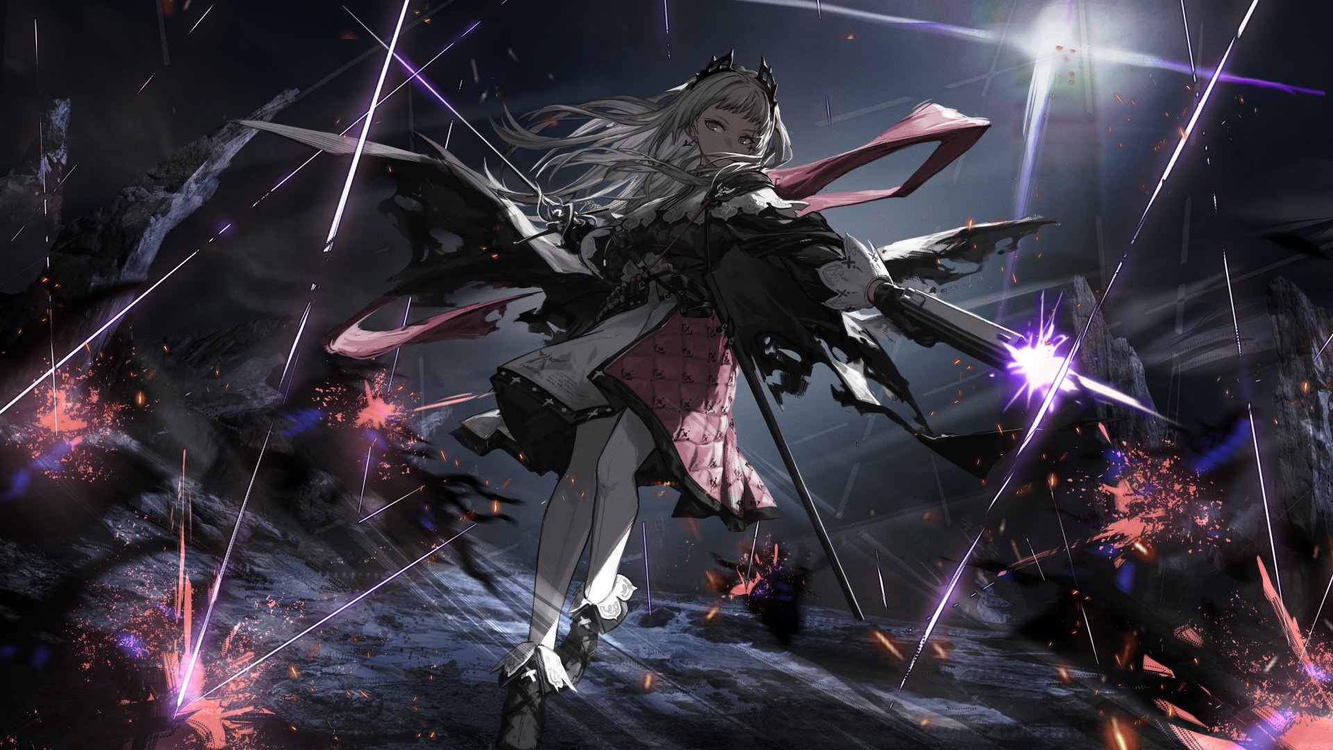 Arknights Irene Wujin battle scene HD Wallpaper