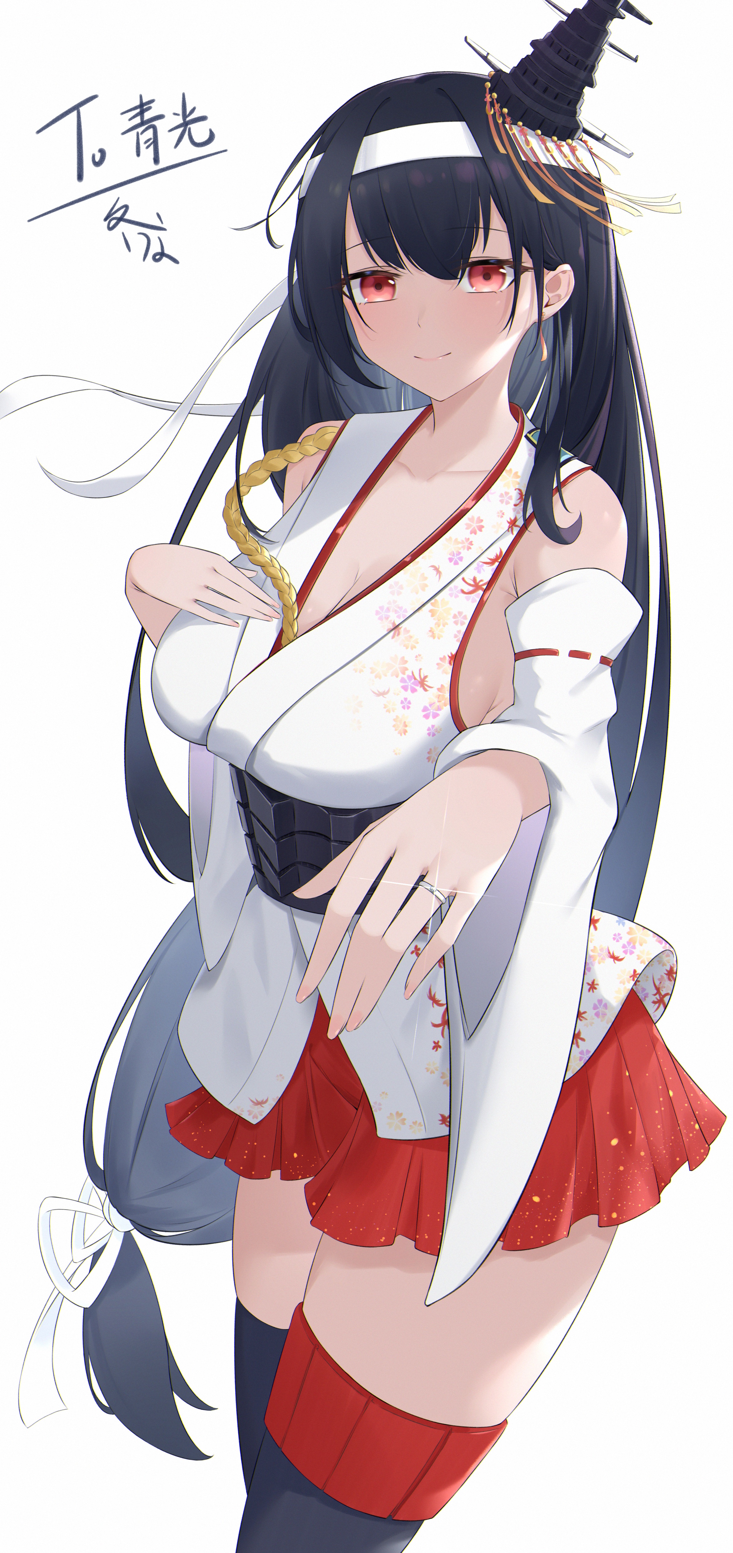 Fusou from Kantai Collection in Japanese clothes HD Phone Wallpaper