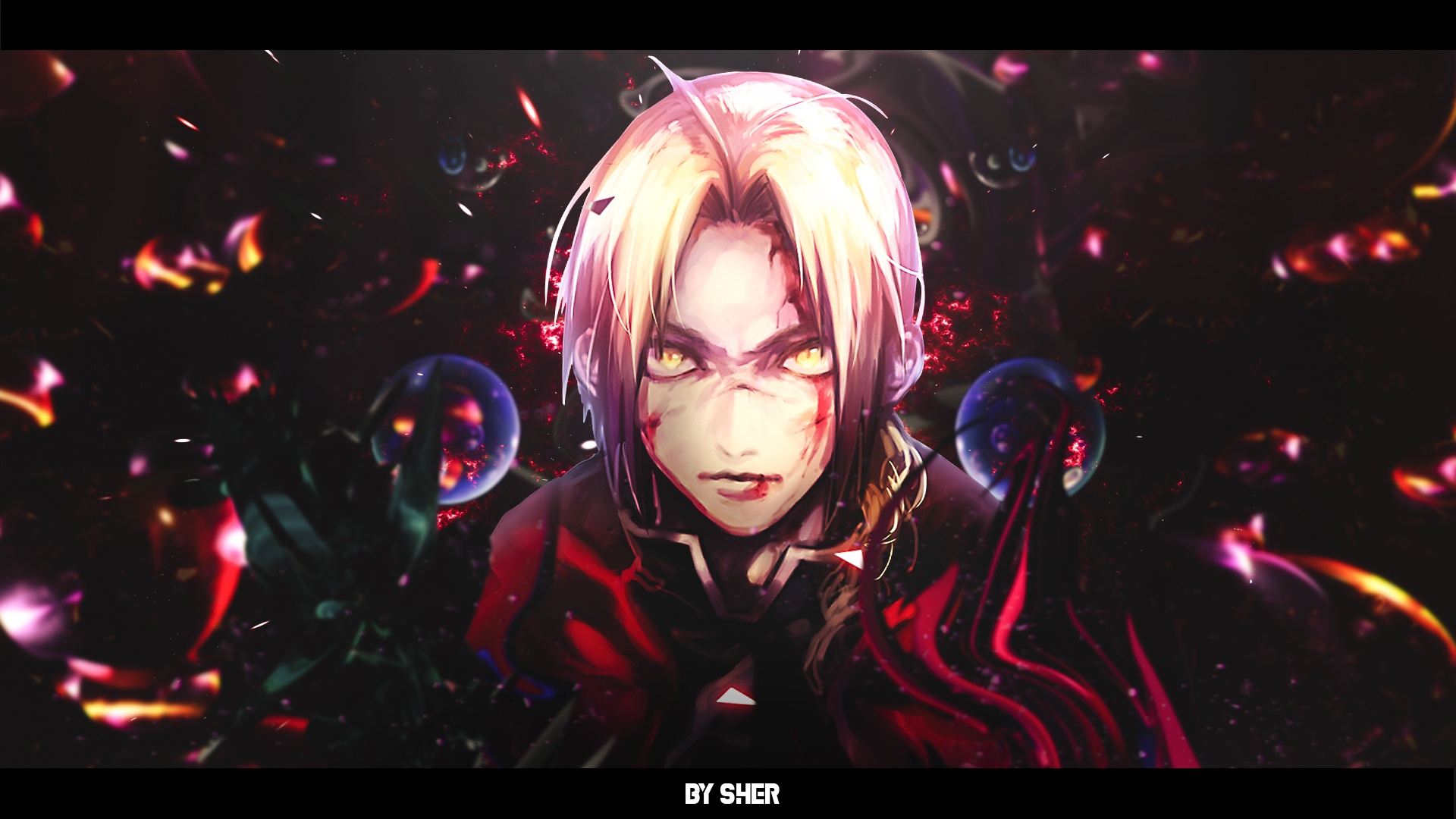 Fullmetal Alchemist Edward Elric with blood HD Wallpaper