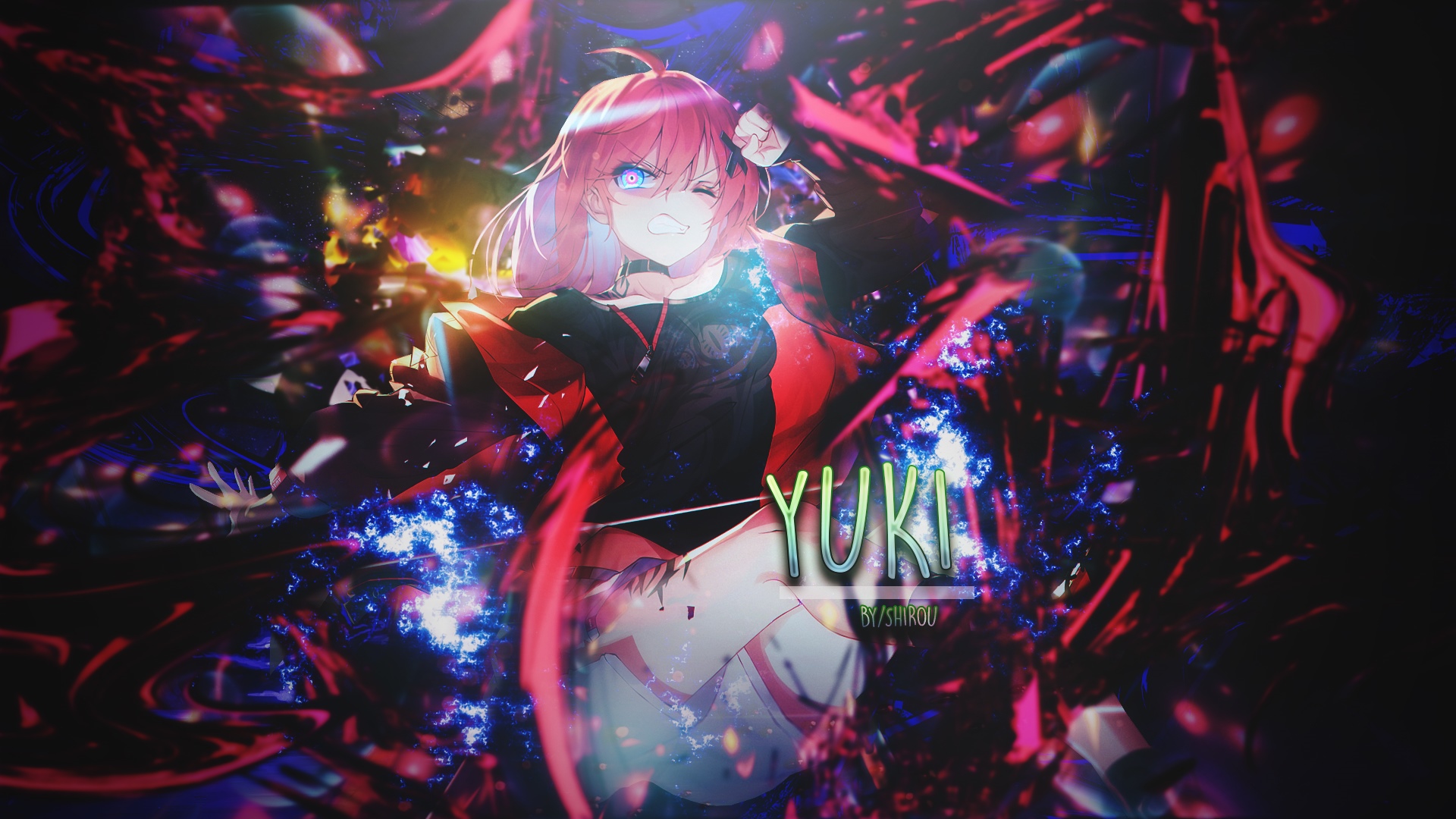 Yuki anime character with pink hair HD Wallpaper