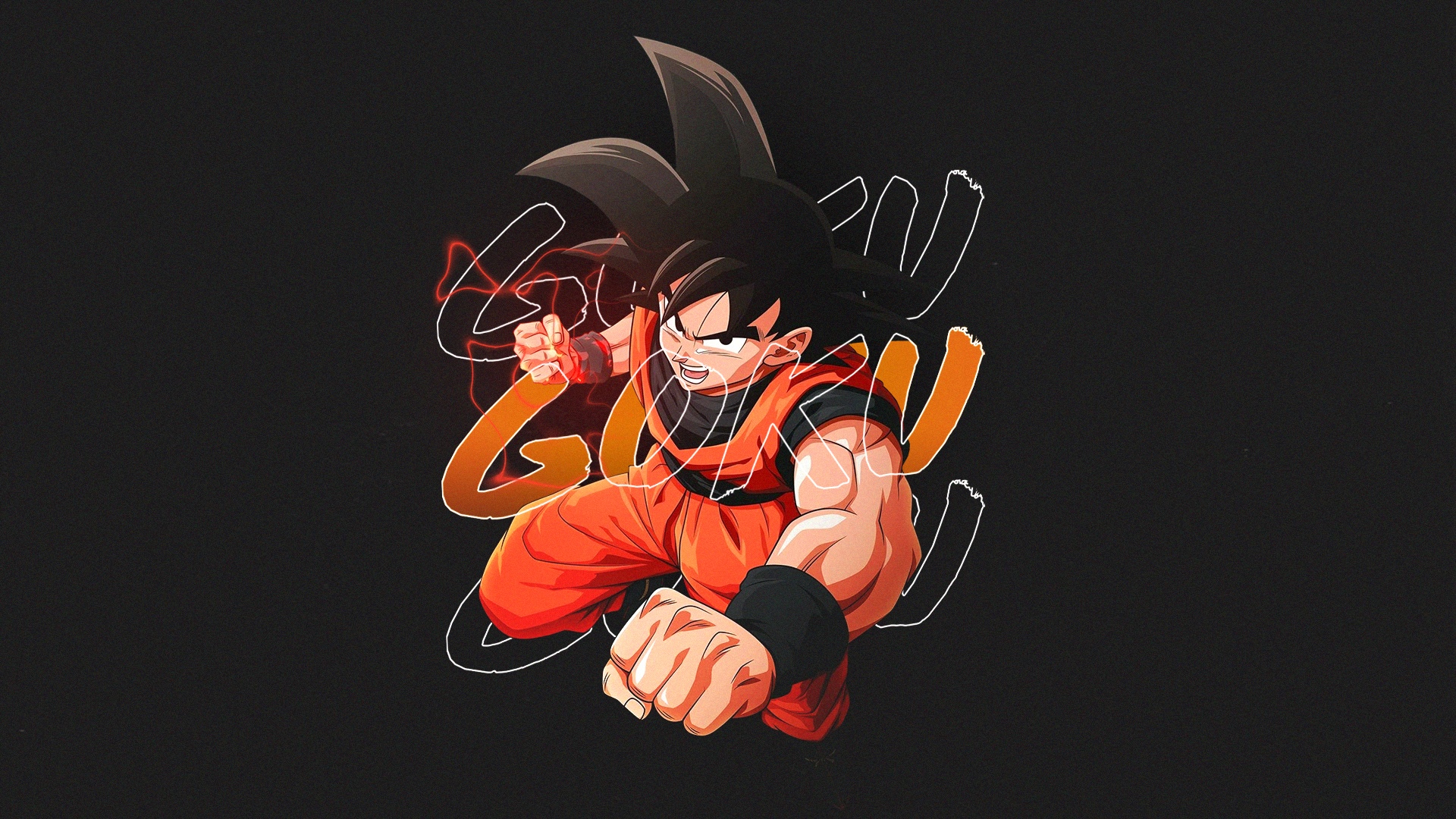 Son Goku from Dragon Ball Z in action HD Wallpaper