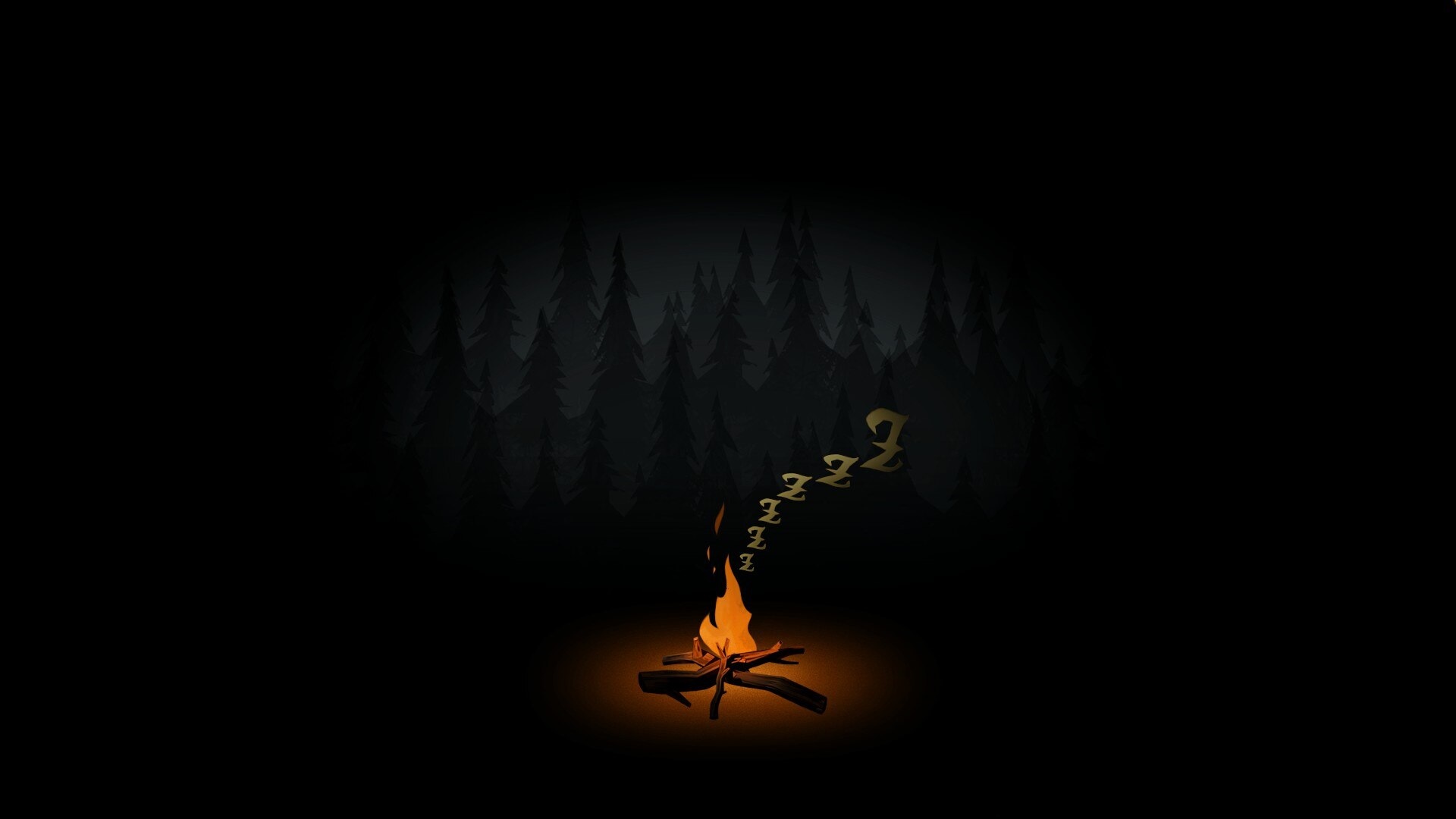 The Flame in the Flood campfire at night HD Wallpaper