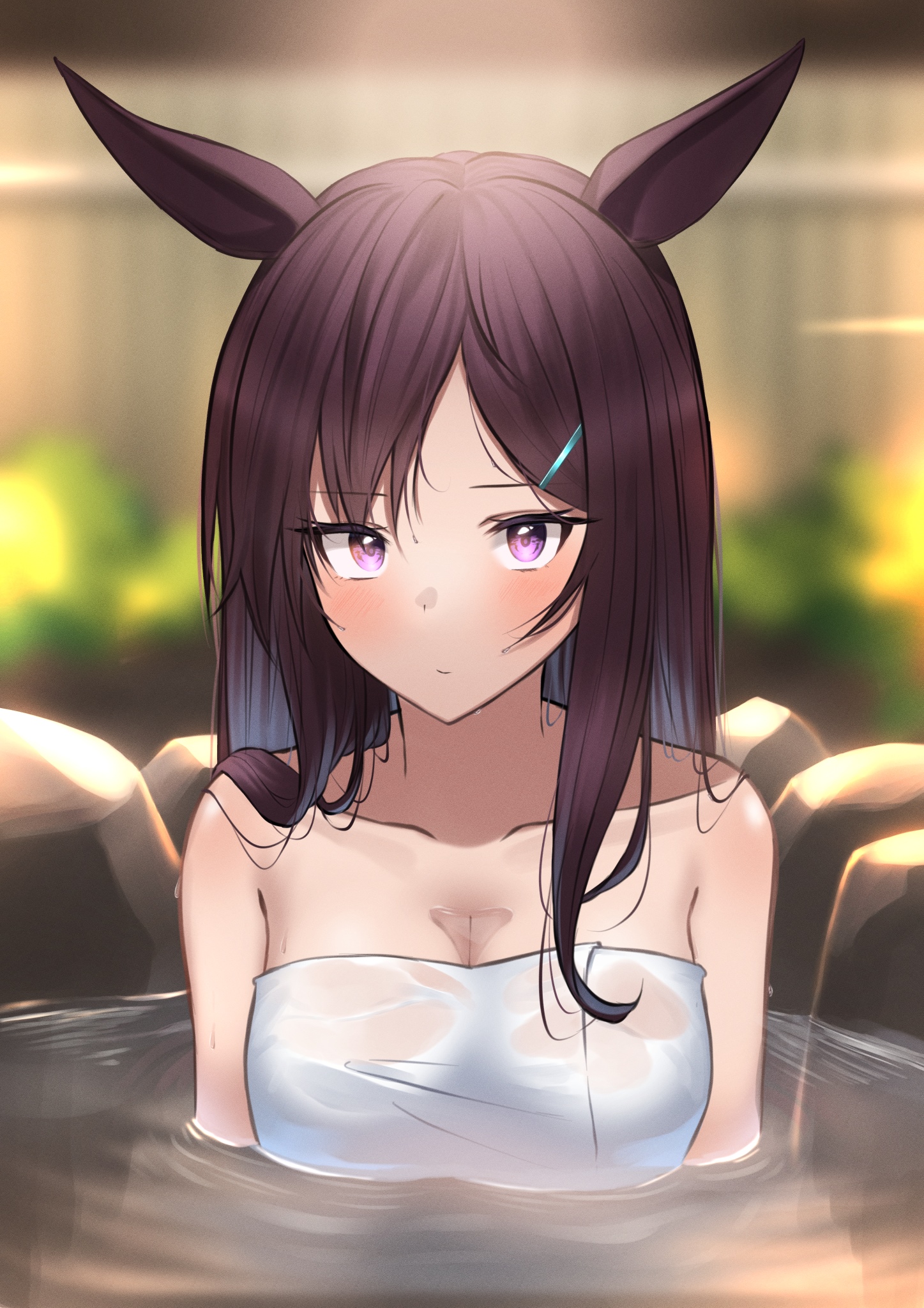 Mejiro Dober in a Hot Spring HD Phone Wallpaper