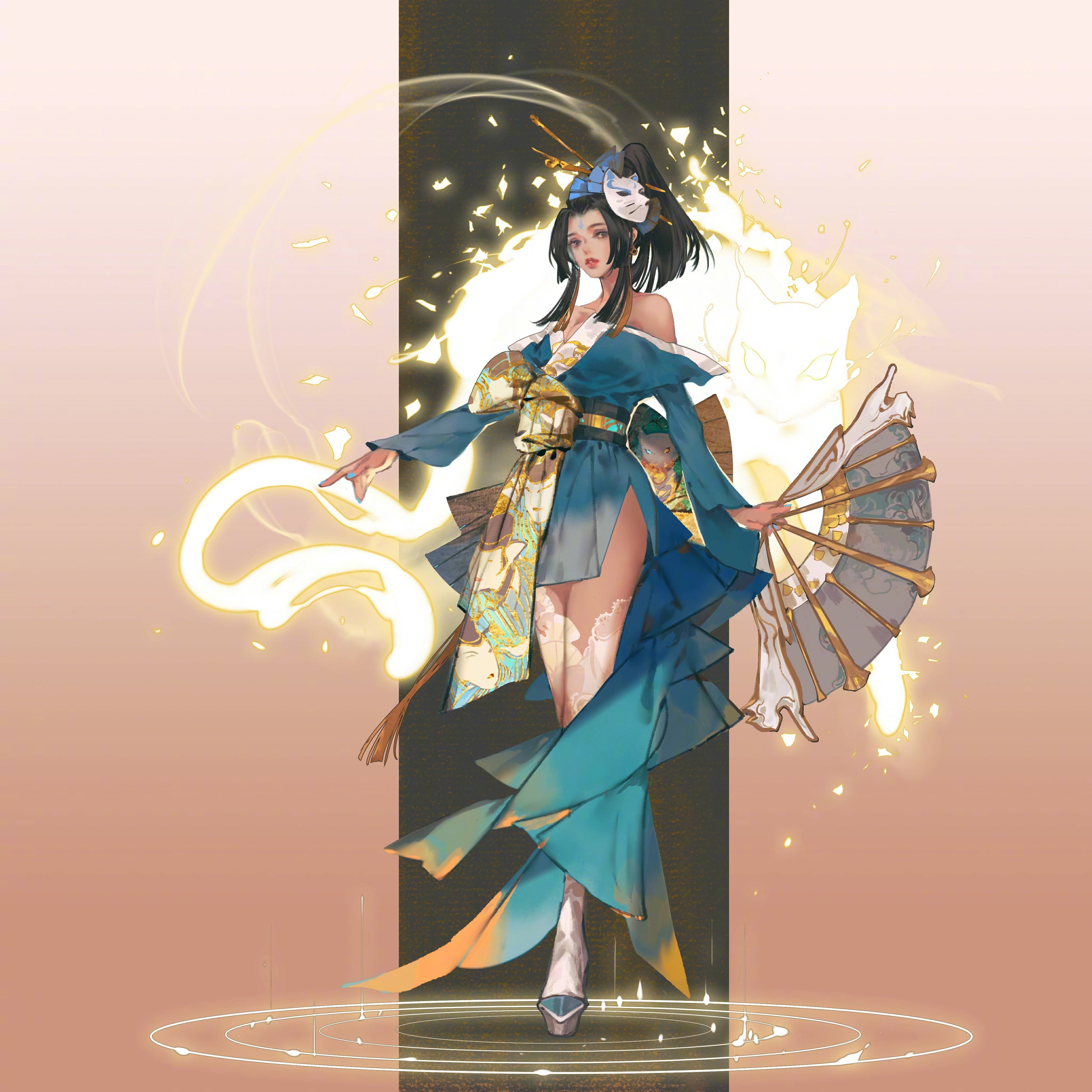 4K Honor of Kings: Japanese Woman with Fox Spirit HD Wallpaper