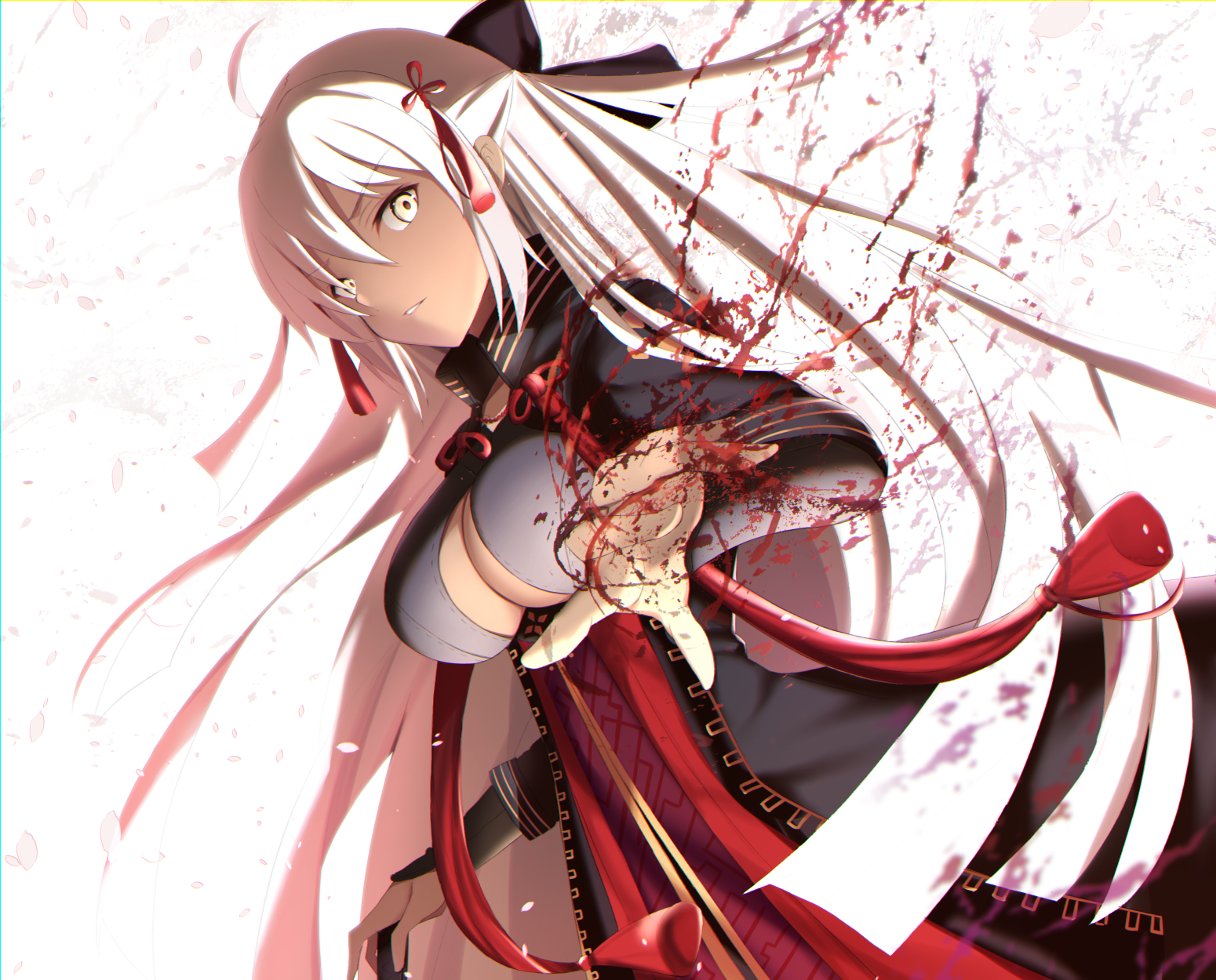 Okita Soji from Fate/Grand Order with blood HD Wallpaper