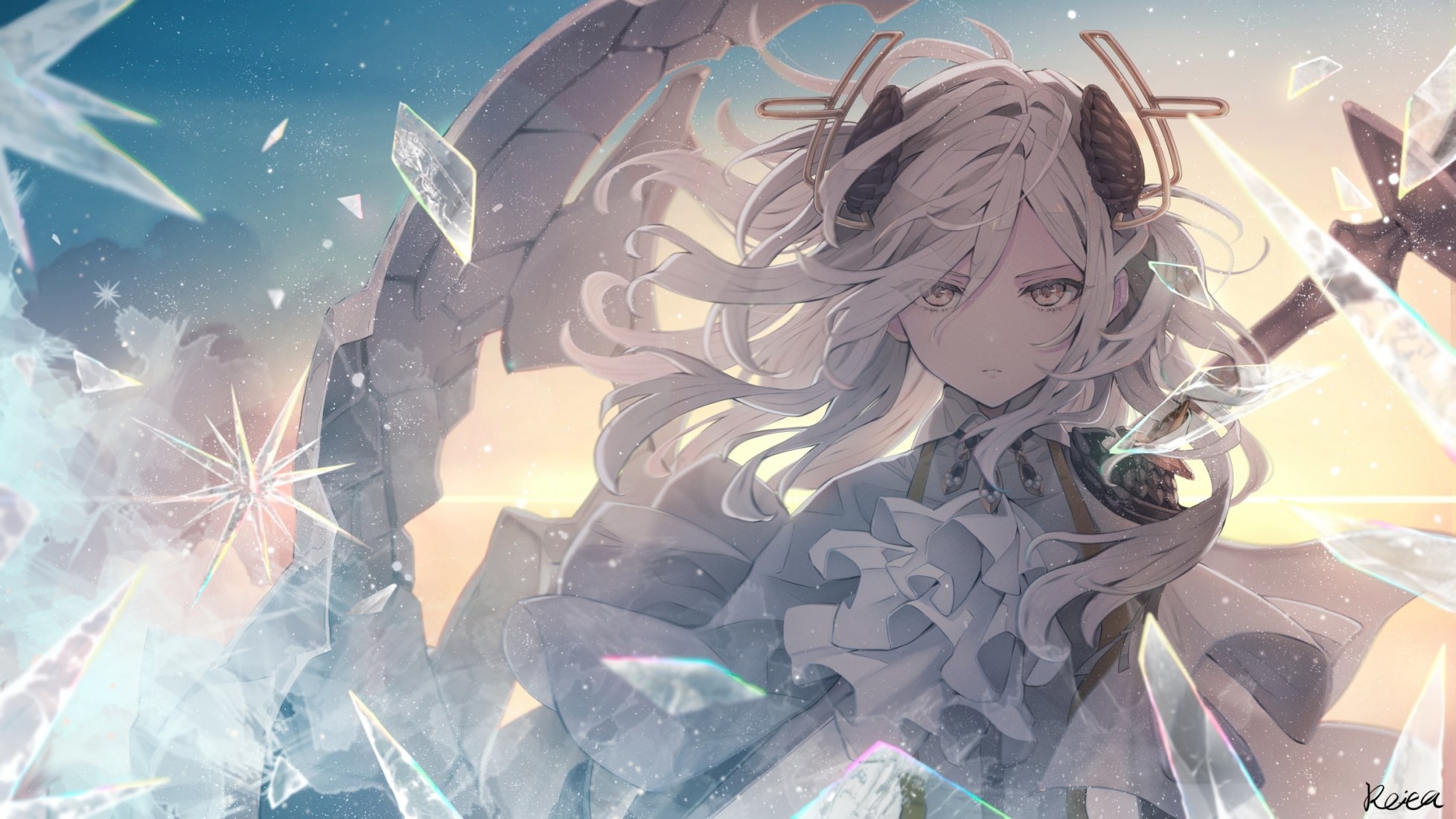 Carleen from Alchemy Stars with ice shards HD Wallpaper