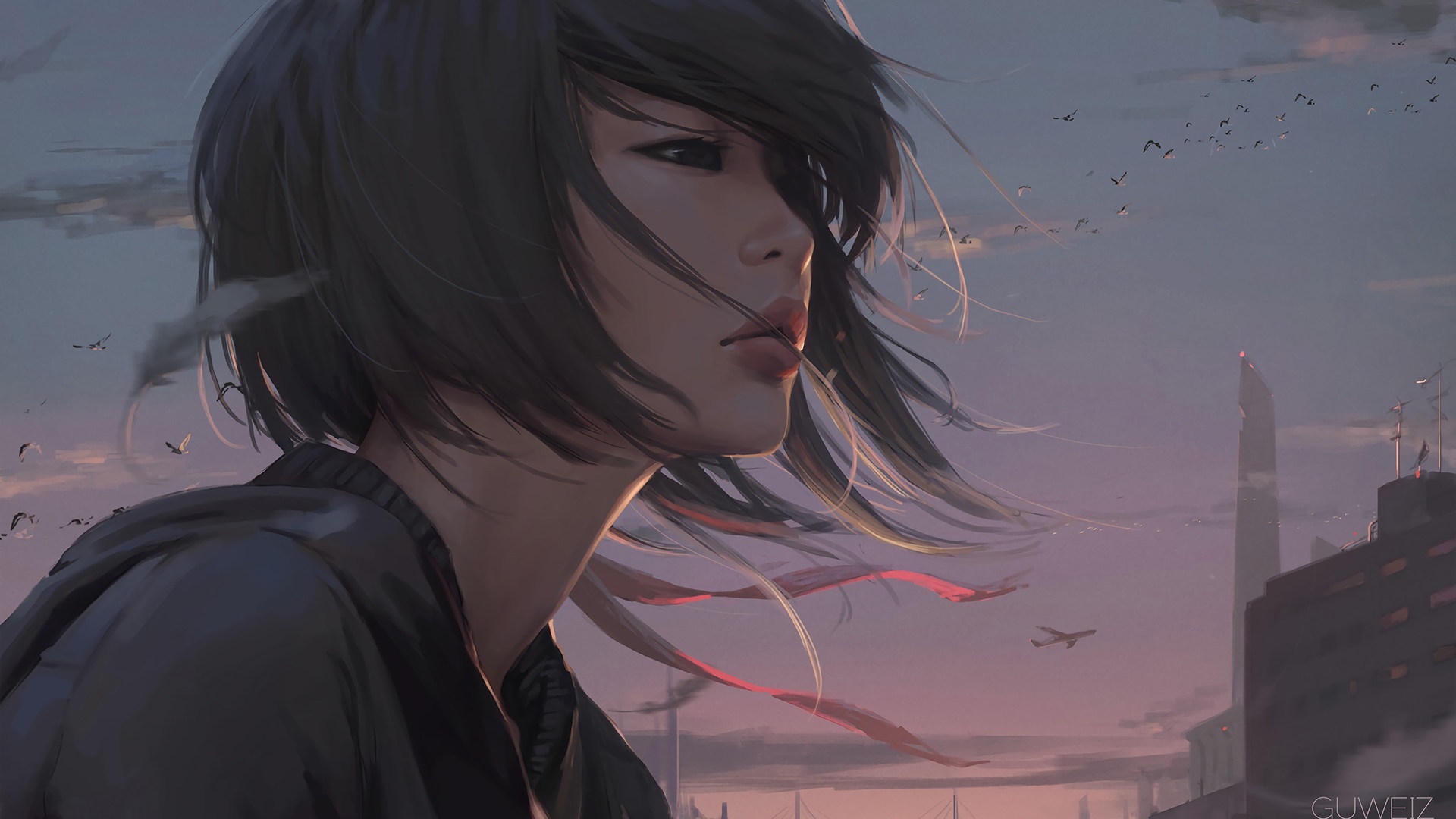 Anime girl by GUWEIZ HD Wallpaper